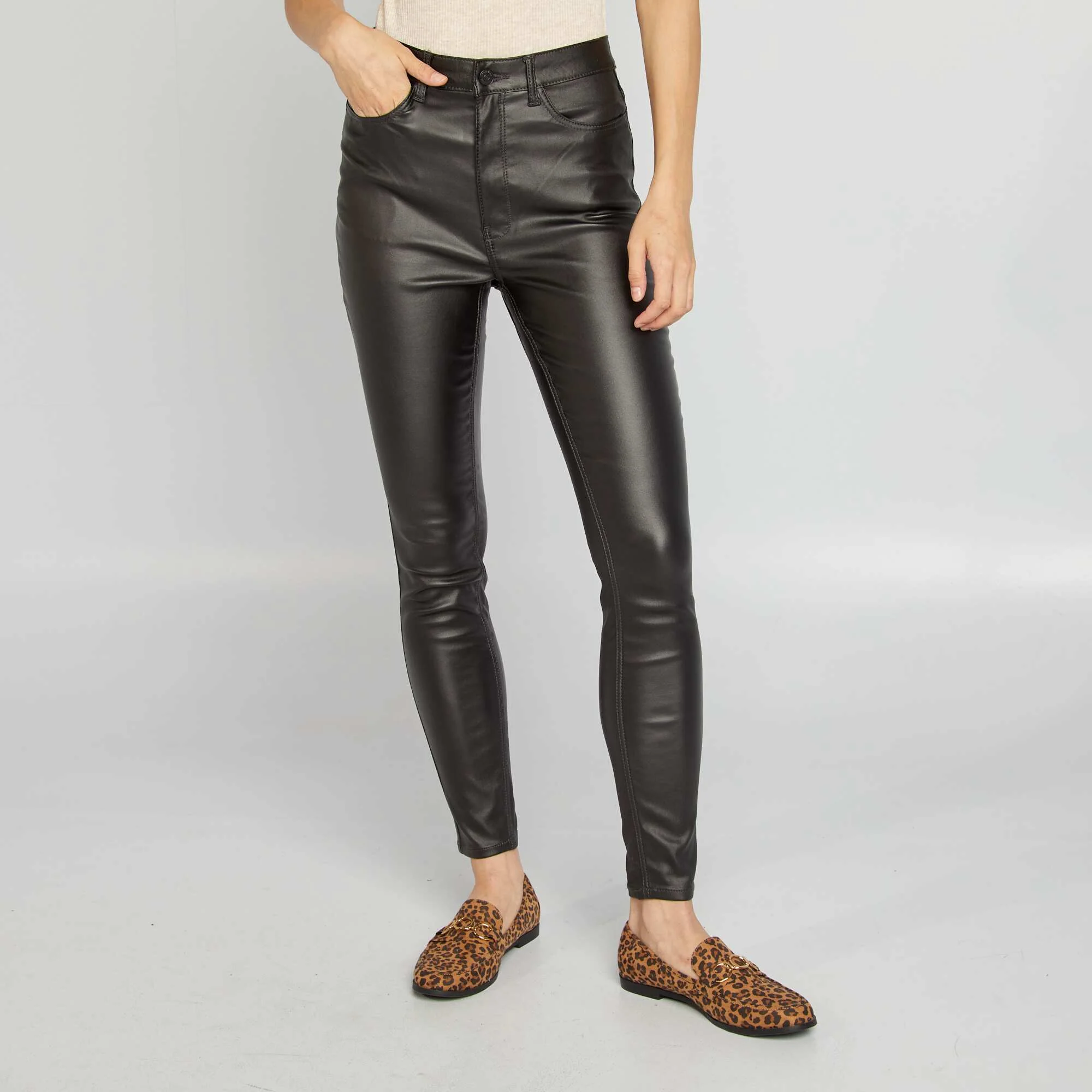 Synthetic trousers black - Image 2
