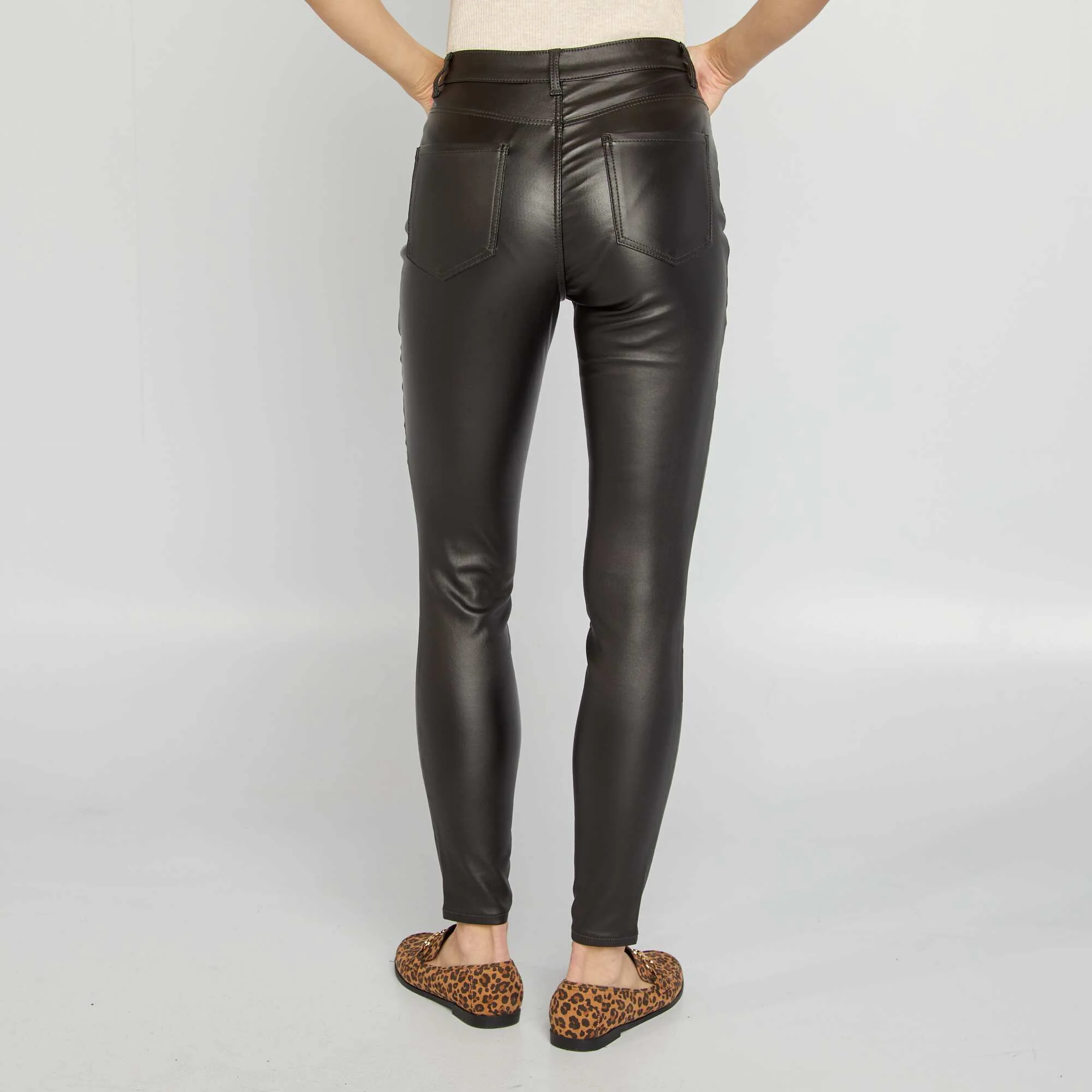 Synthetic trousers black - Image 3