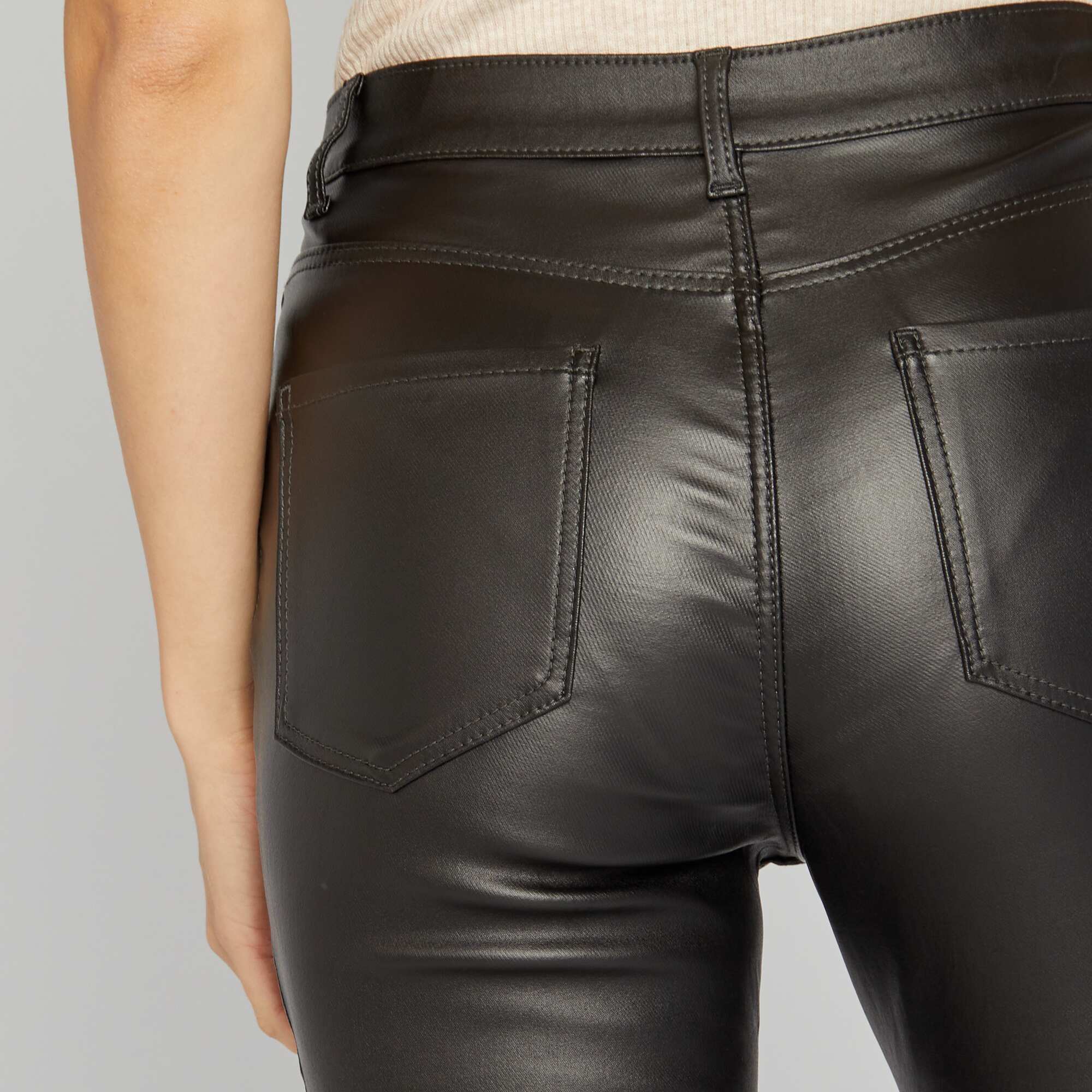 Synthetic trousers black - Image 4
