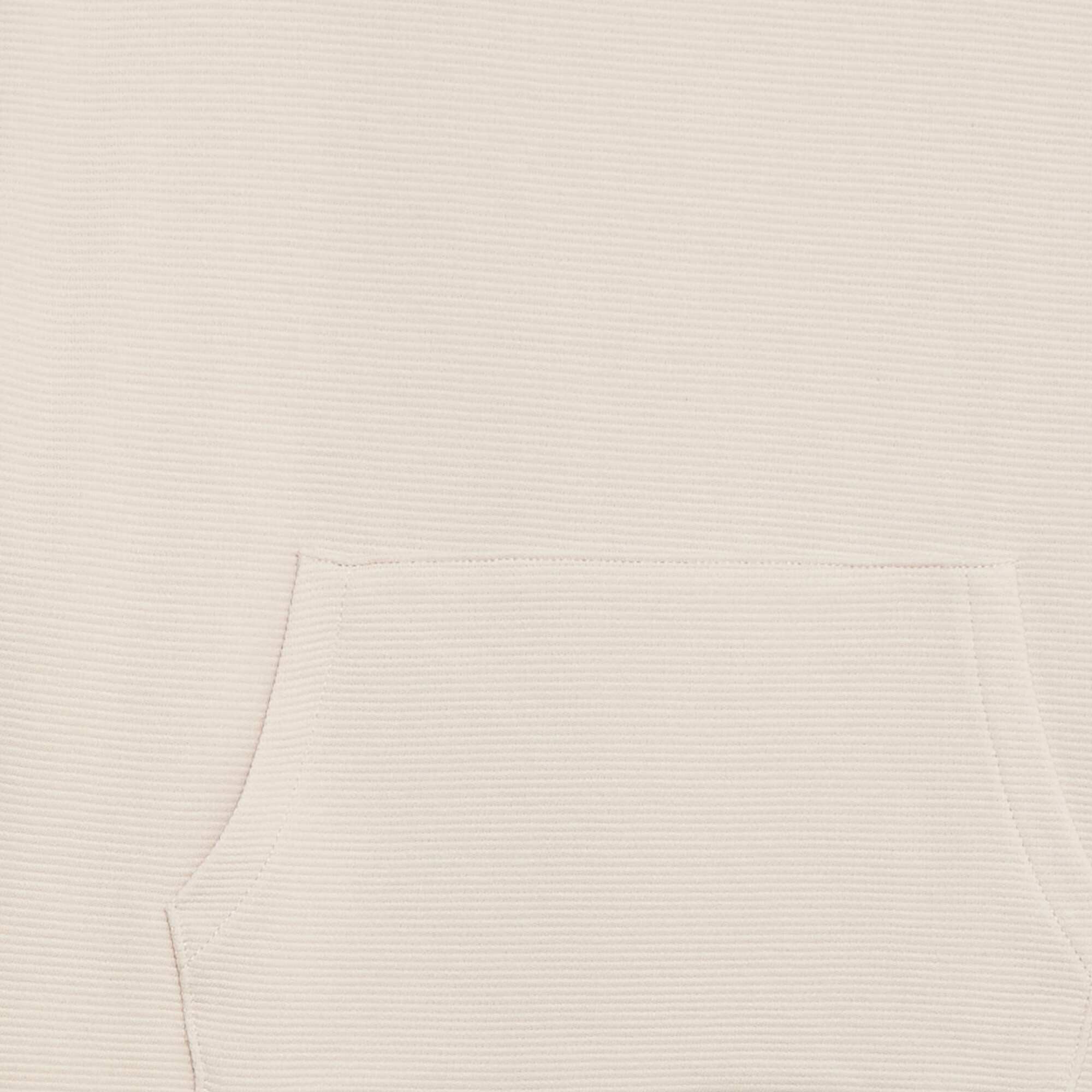 T-shirt with Ottoman Knit Kangaroo Pocket WHITE - Image 3