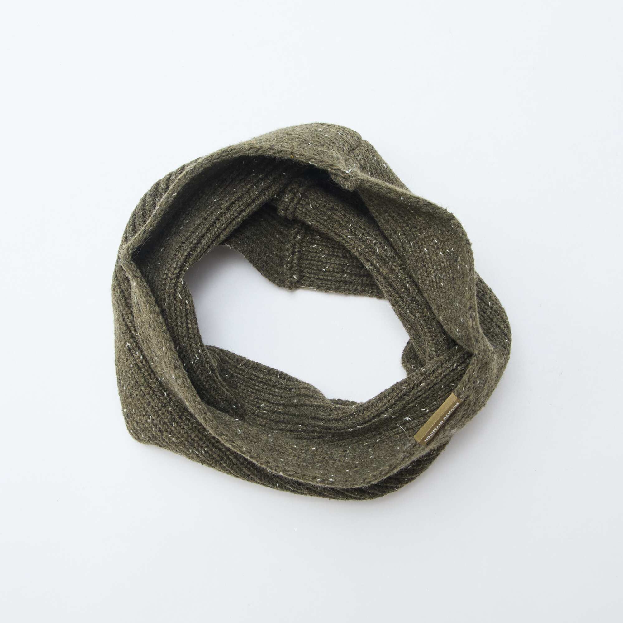 Textured Knit Snood KHAKI - Image 3