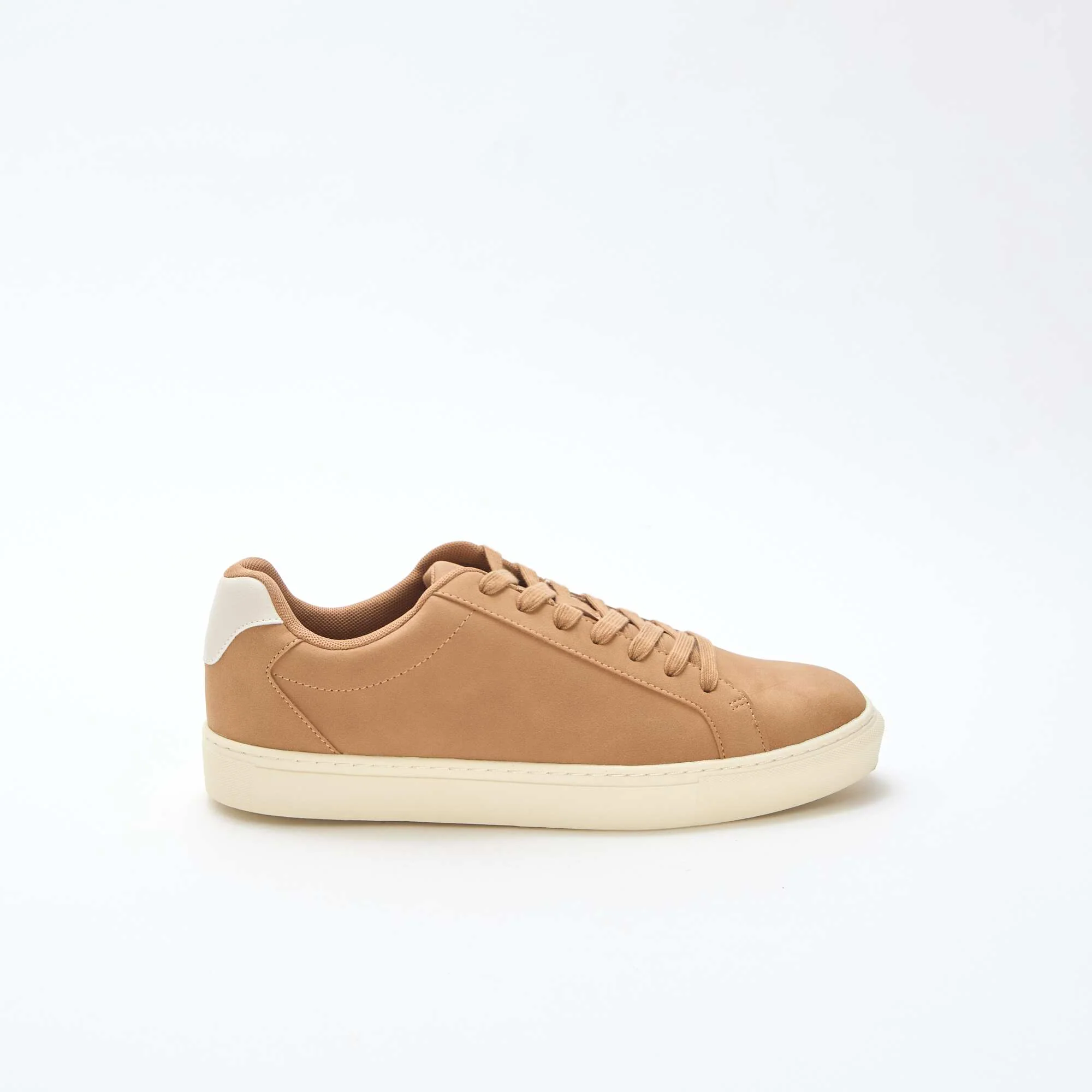 Textured low-top trainers BEIGE - Image 2