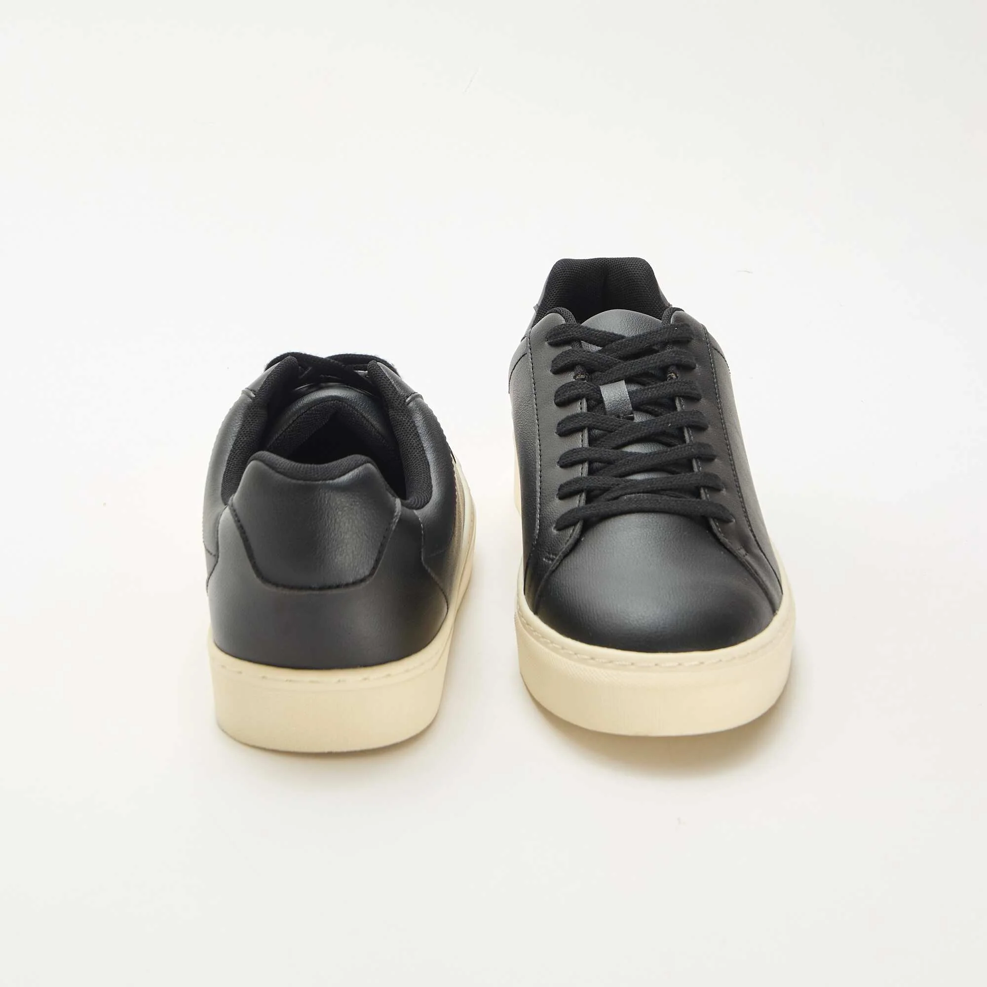 Textured low-top trainers BLACK - Image 3