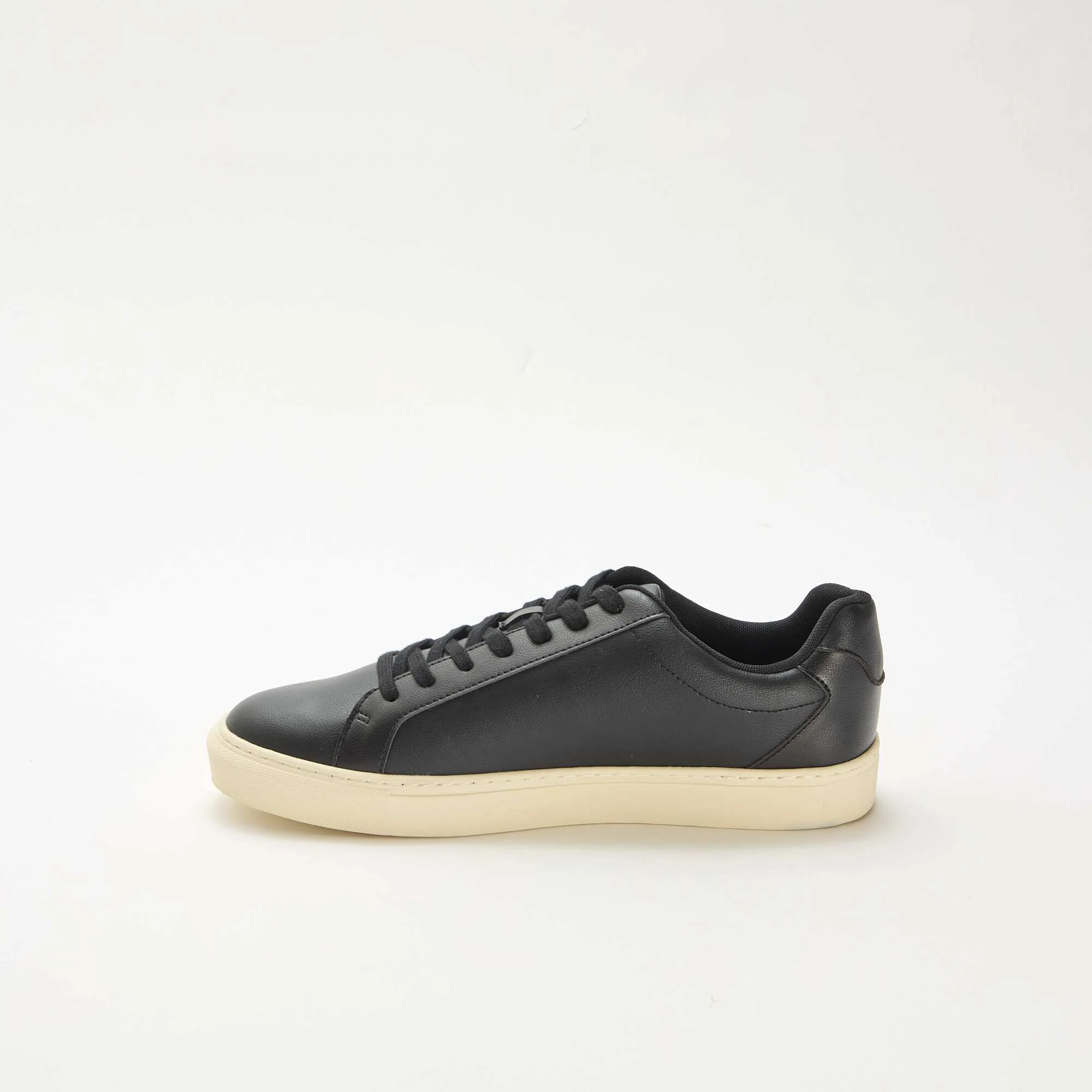 Textured low-top trainers BLACK - Image 4