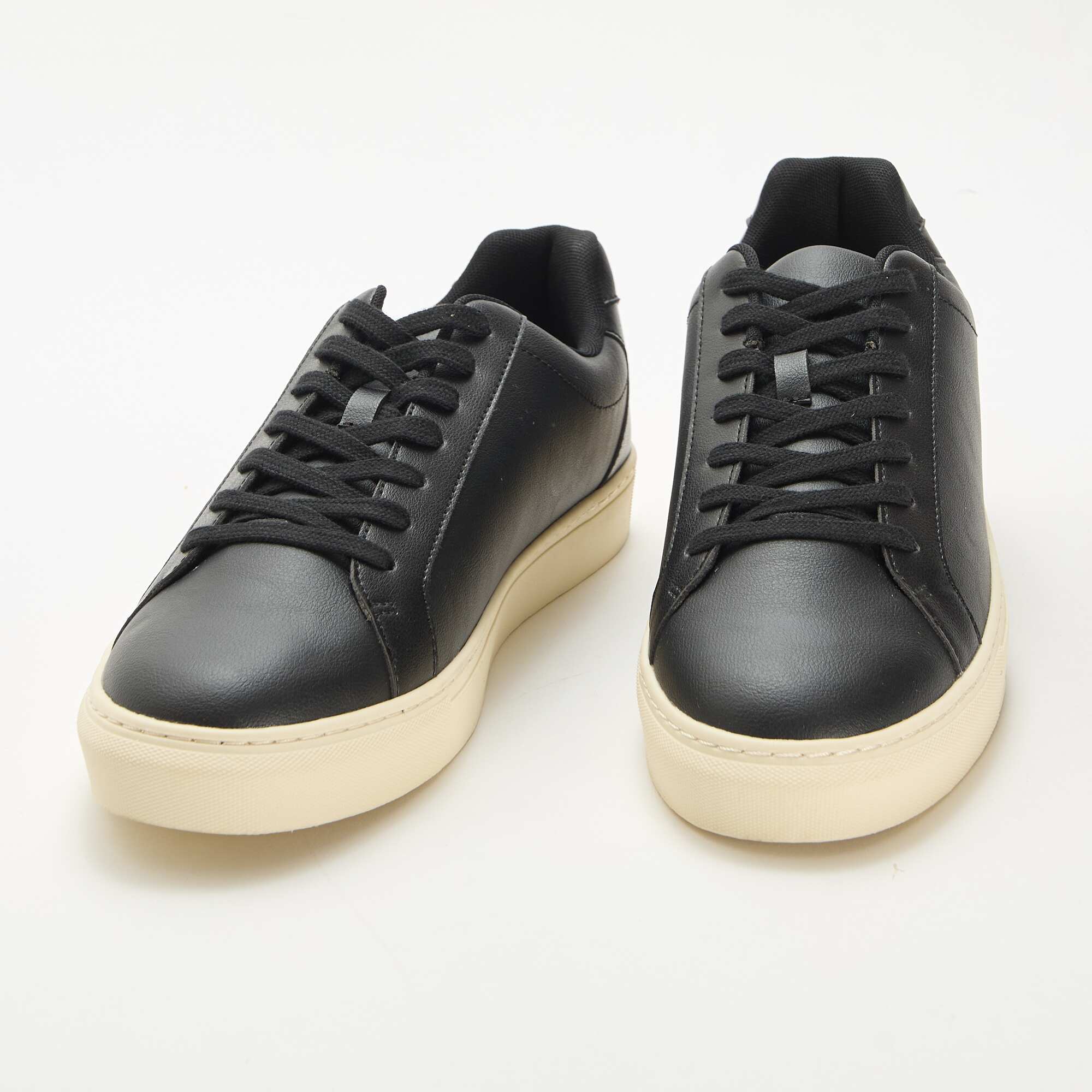 Textured low-top trainers BLACK - Image 5