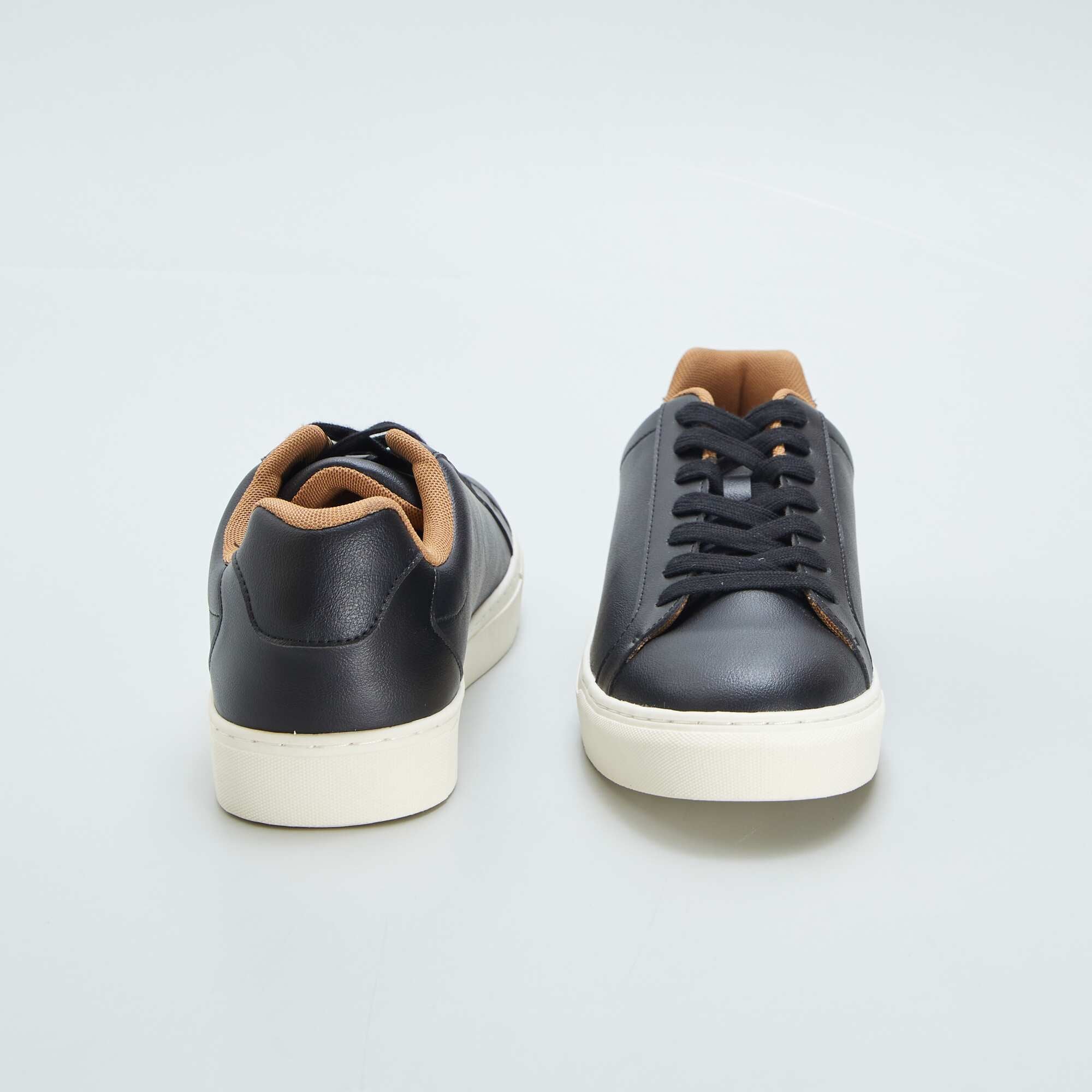 Textured low-top trainers BLACK - Image 3