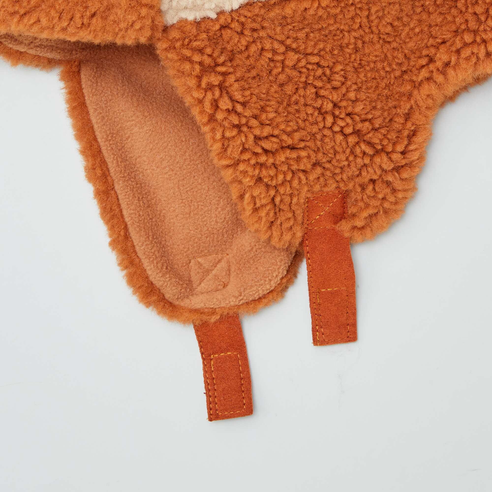 Three-tone double fleece chapka BROWN - Image 3