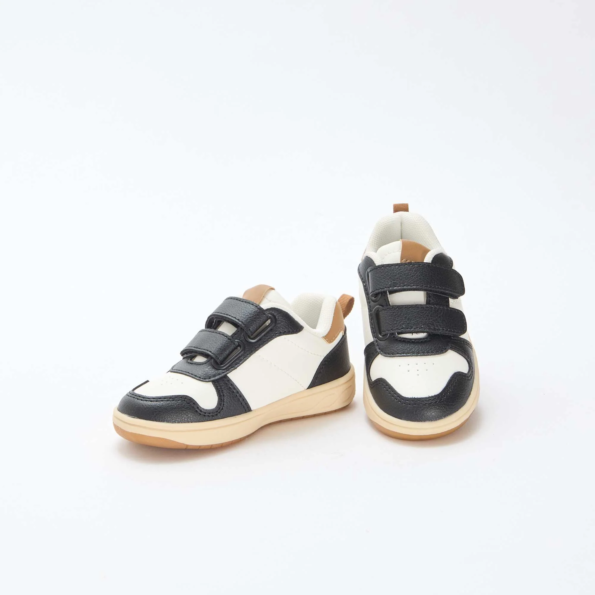 Three-tone low-top trainers BROWN - Image 5