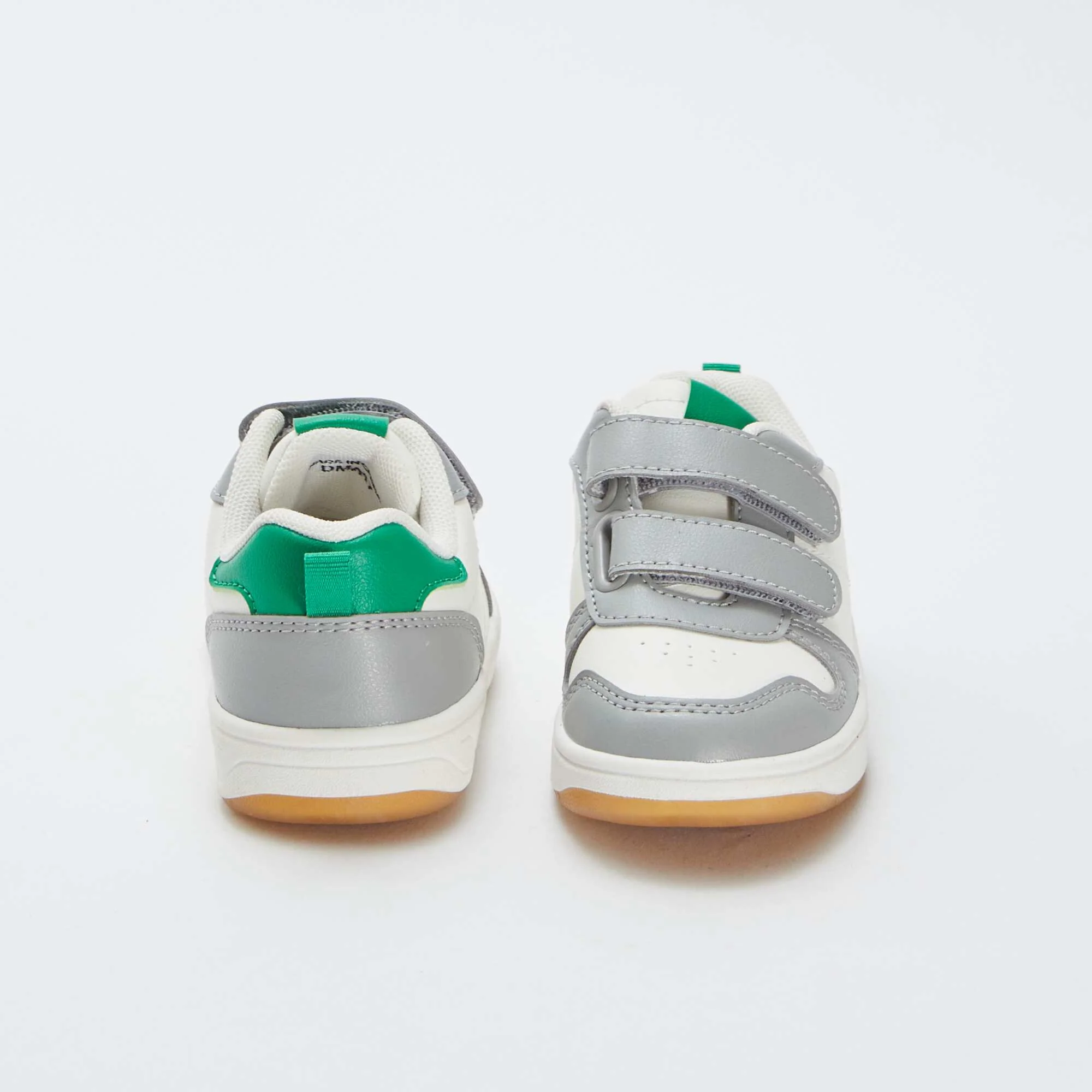 Three-tone low-top trainers GREEN - Image 3