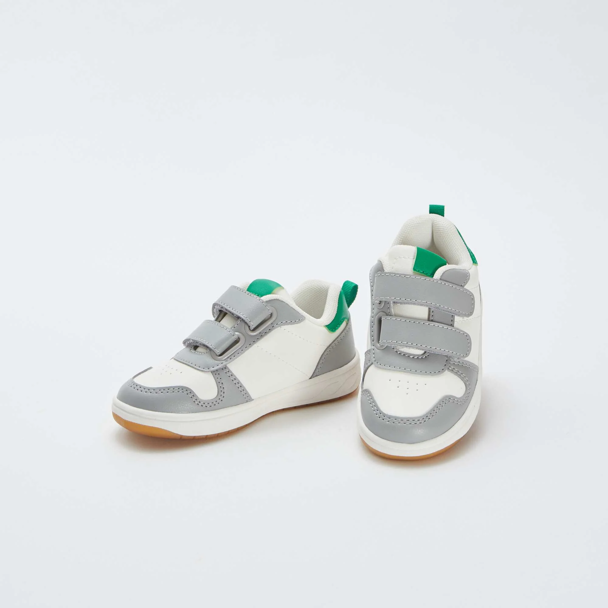 Three-tone low-top trainers GREEN - Image 5