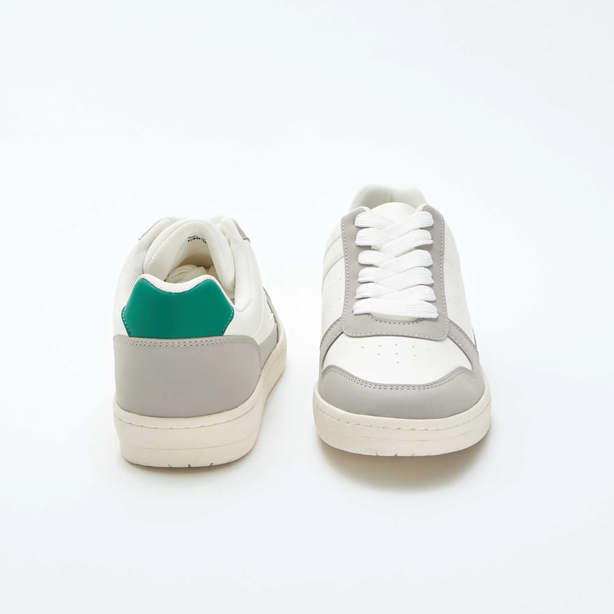 Three-tone low-top trainers GREY - Image 3