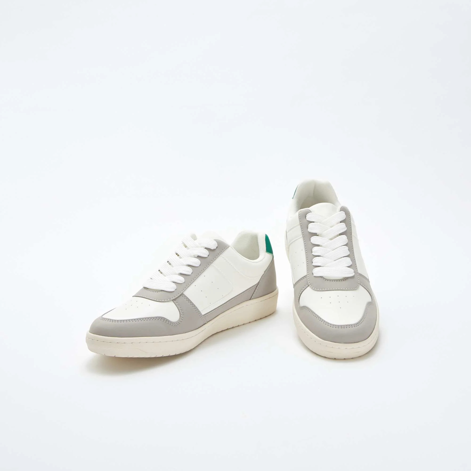Three-tone low-top trainers GREY - Image 5