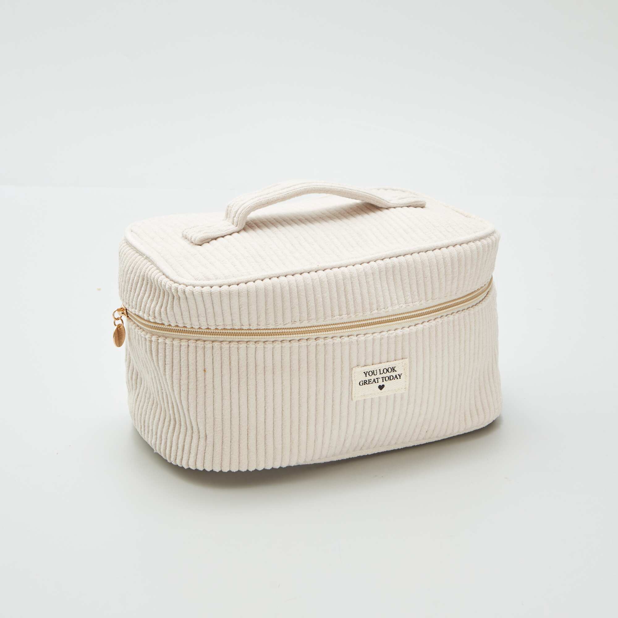 Toiletry bag - Corduroy vanity case BEIGE
