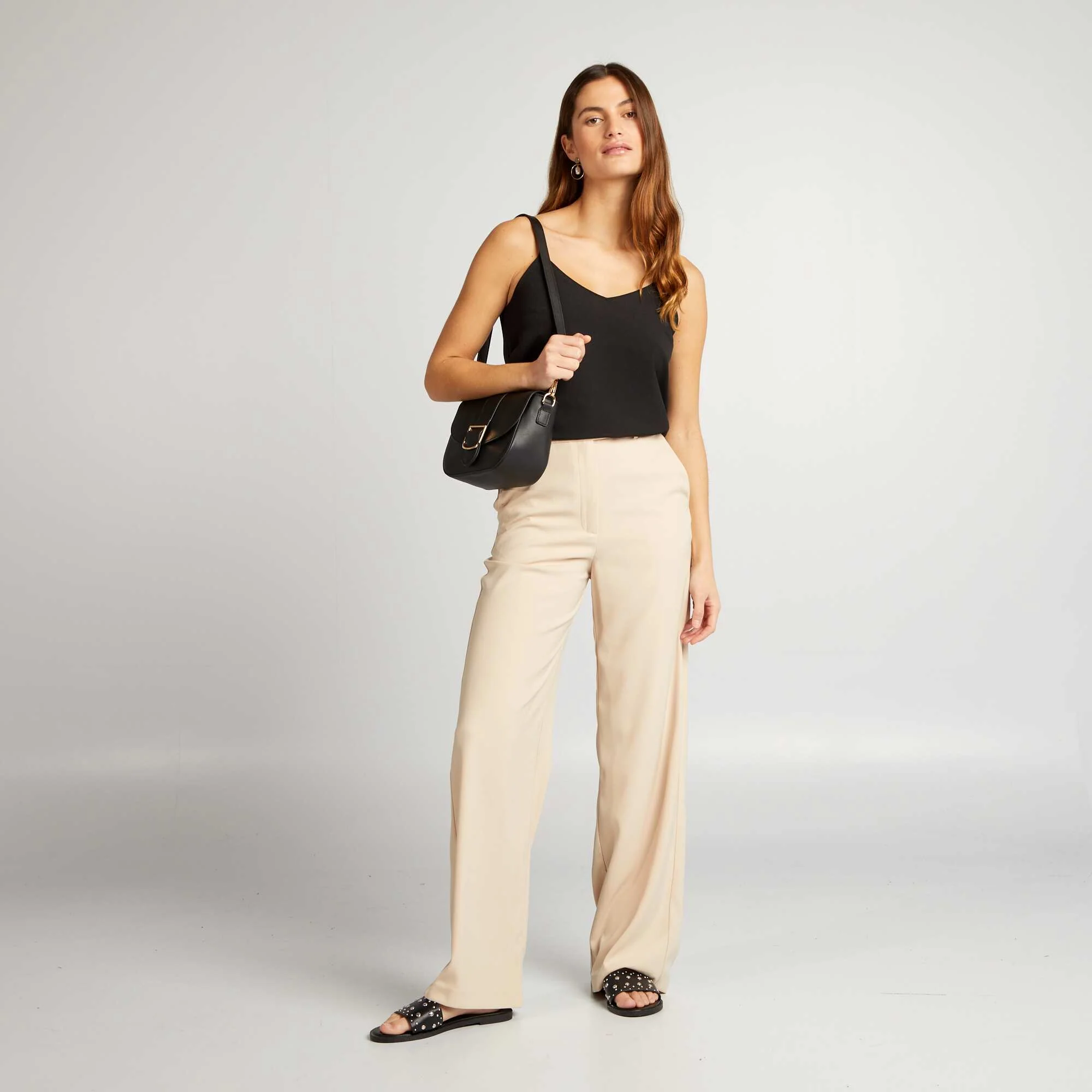 Top with thin straps black - Image 2
