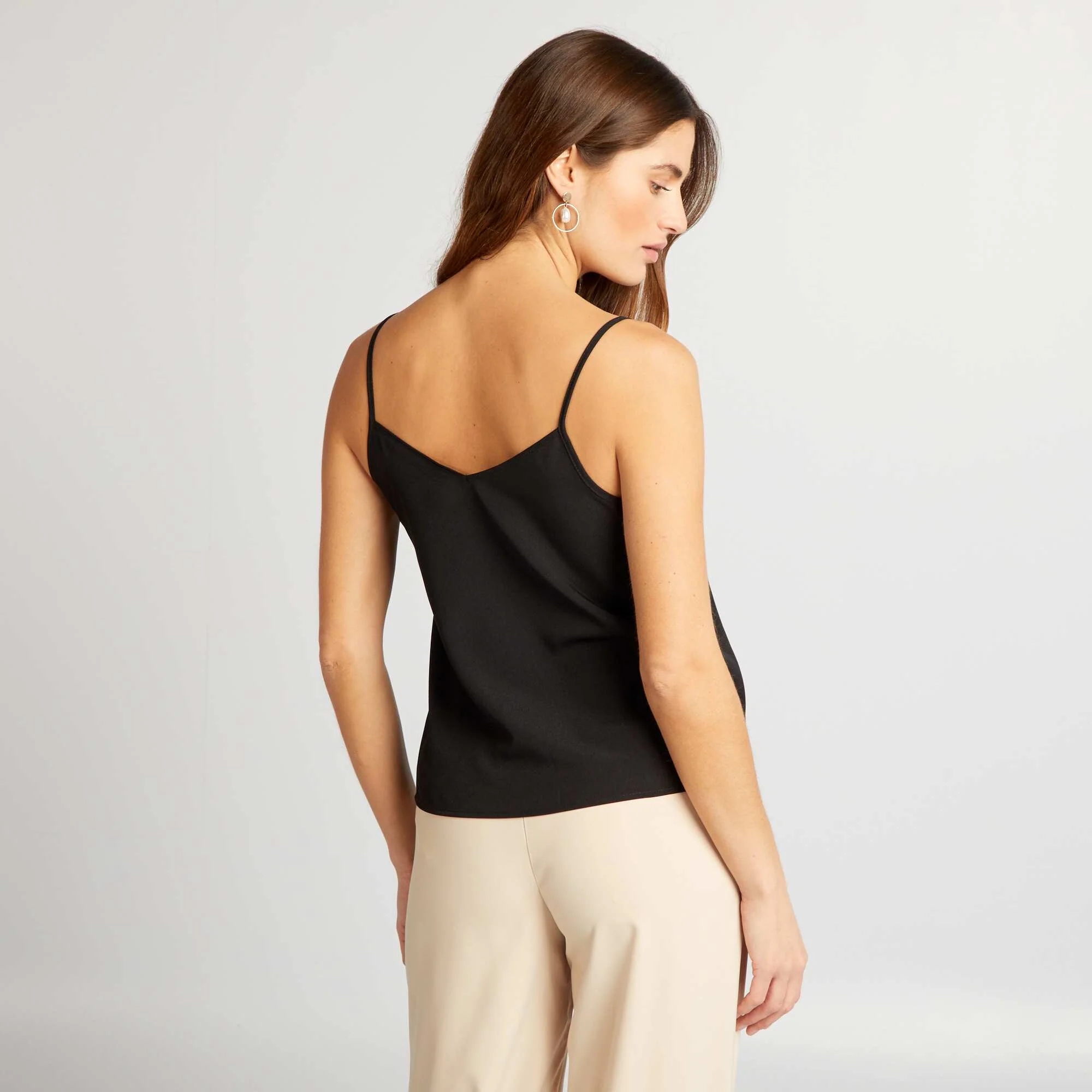 Top with thin straps black - Image 4