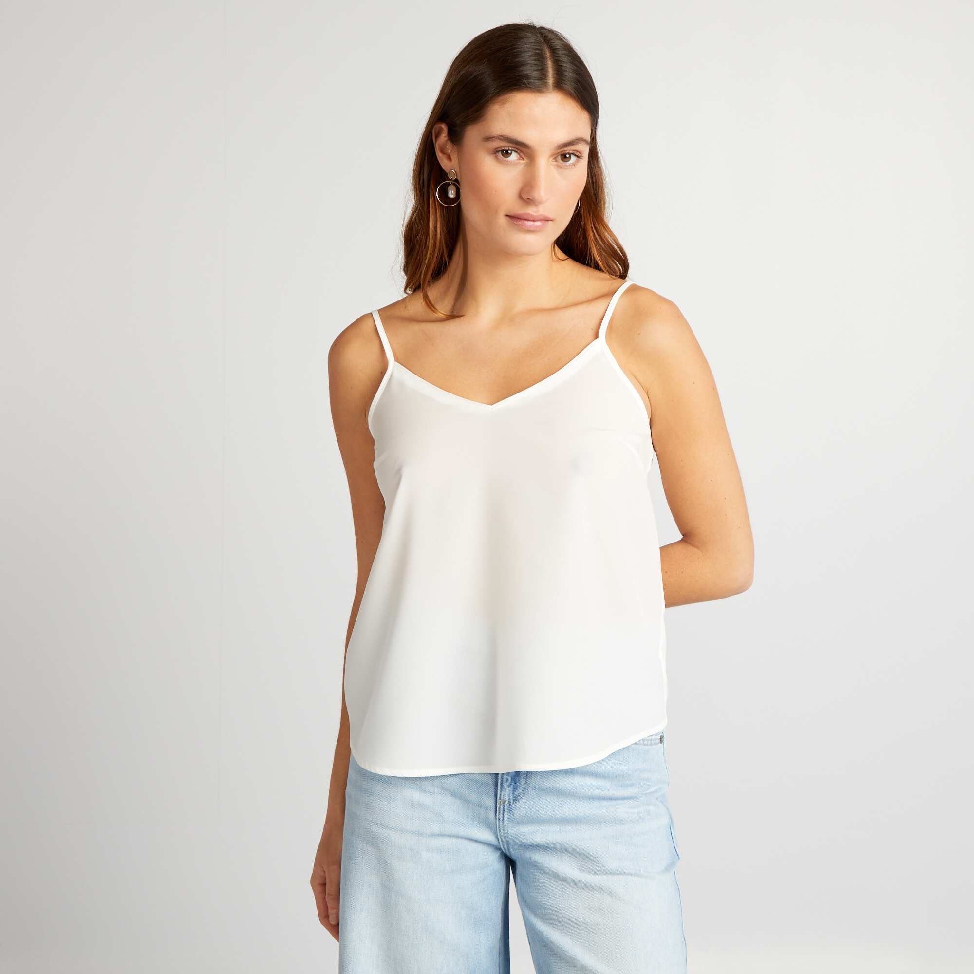 Top with thin straps White - Image 3