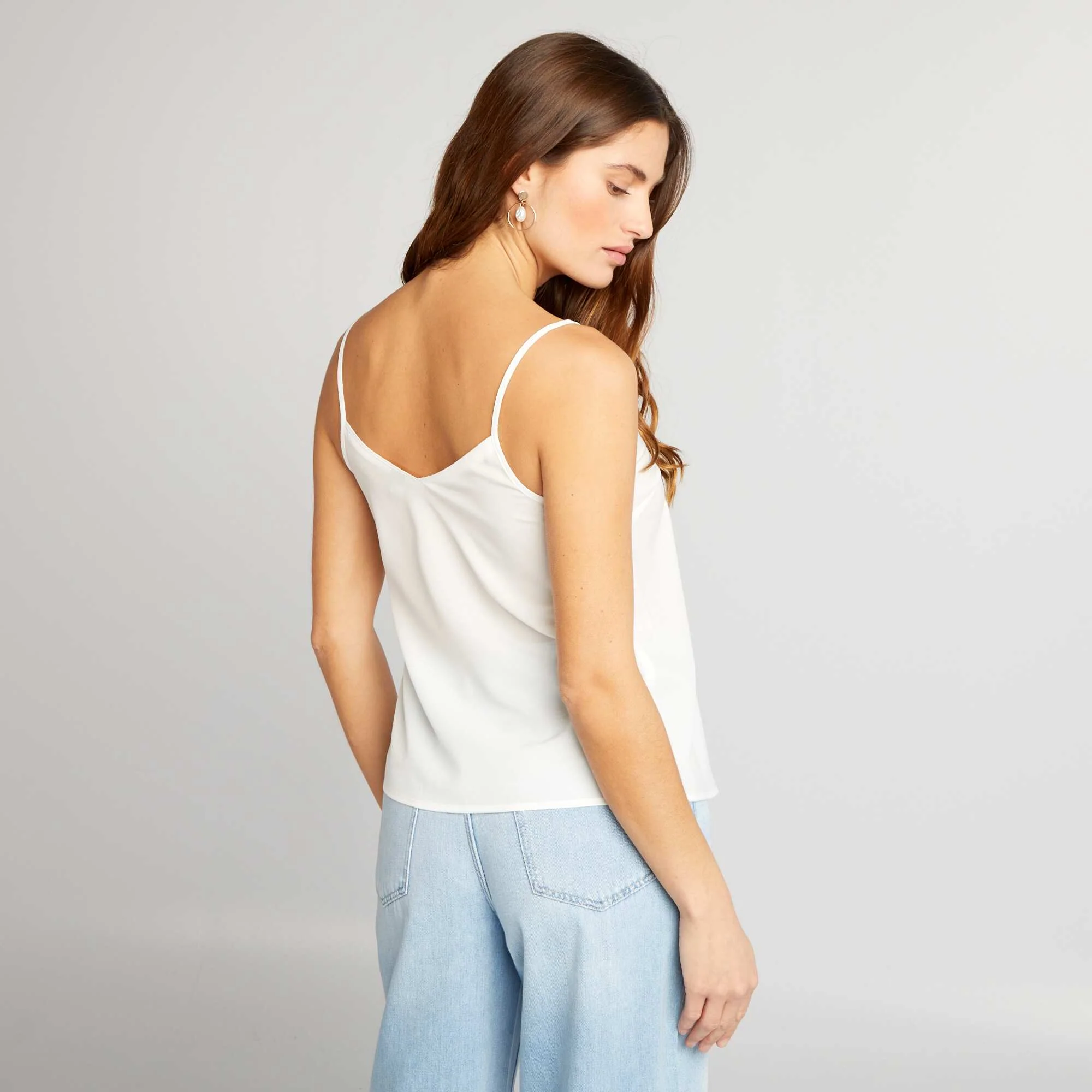 Top with thin straps White - Image 4