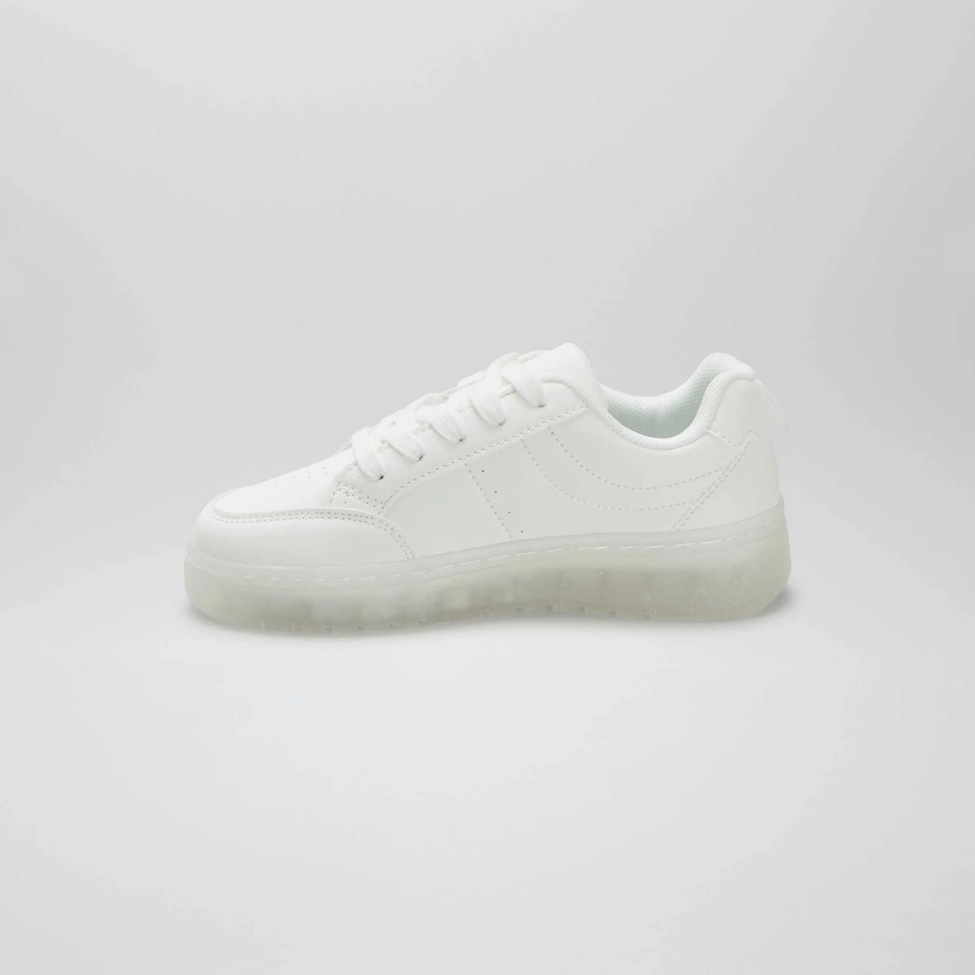 Trainers with translucent sole WHITE - Image 4