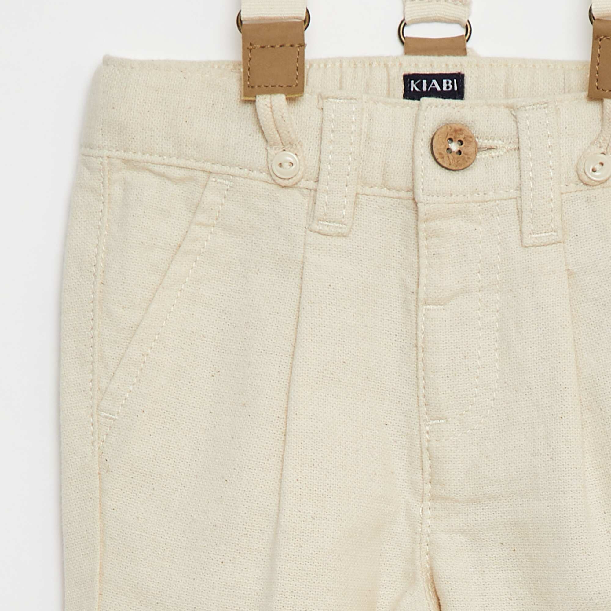 Trousers with braces WHITE - Image 3