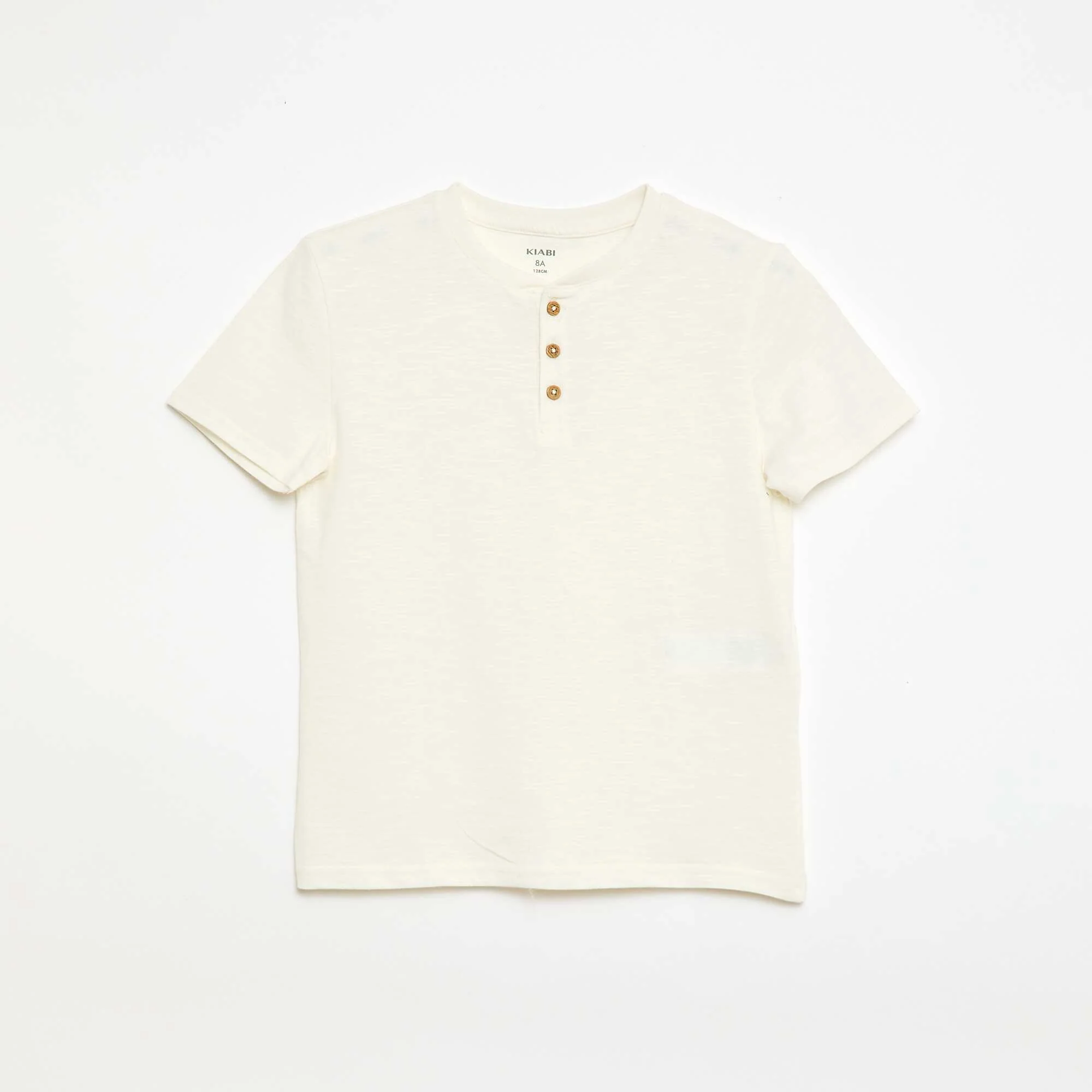 Tunisian Collar T-Shirt WHITE