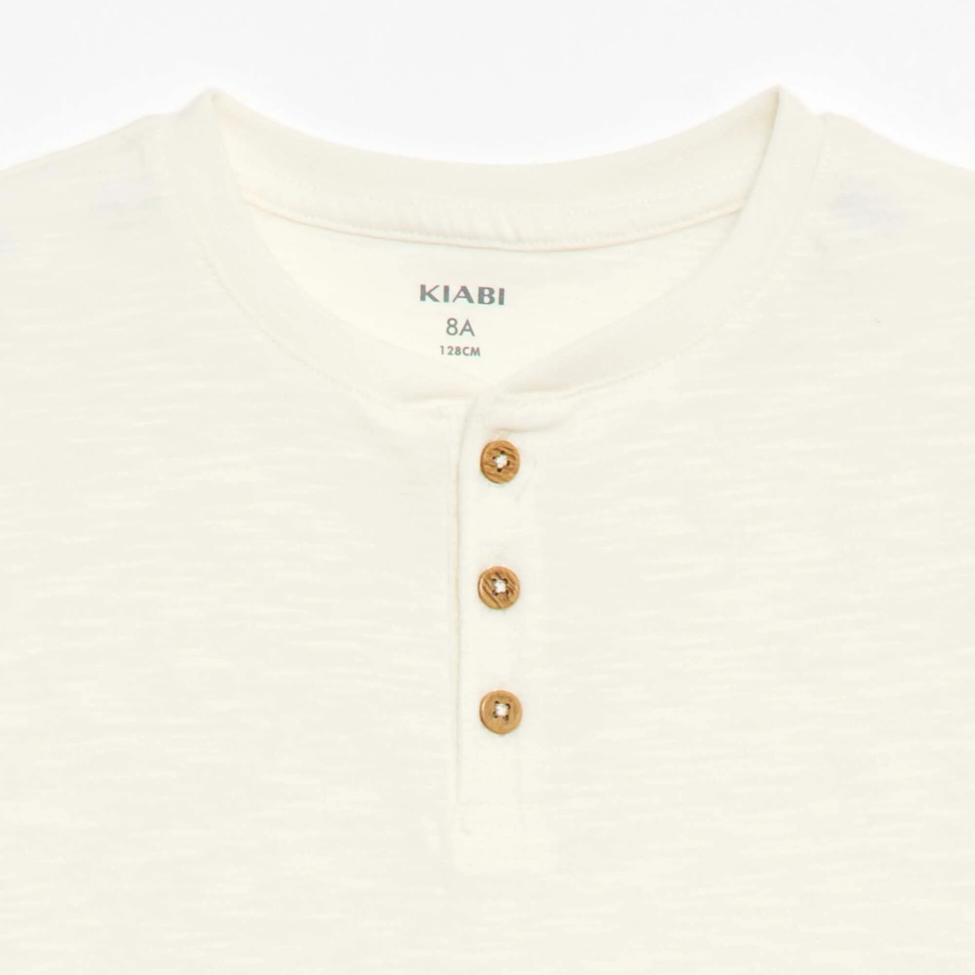 Tunisian Collar T-Shirt WHITE - Image 3