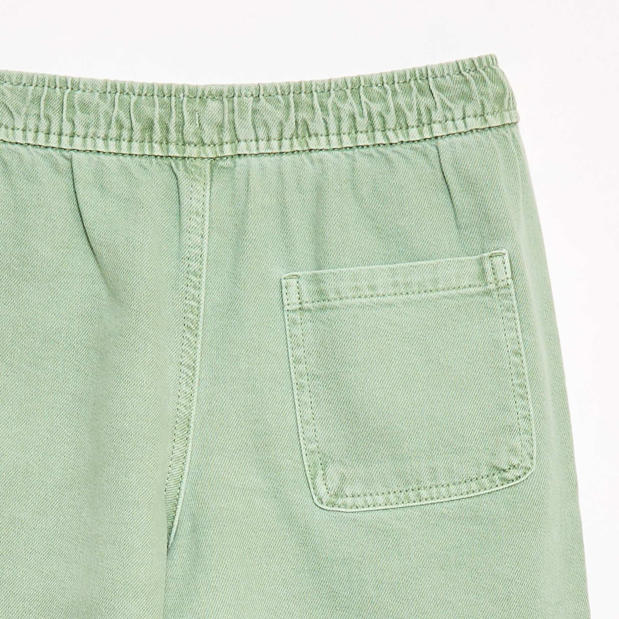 Twill Bermuda Shorts GREEN - Image 4