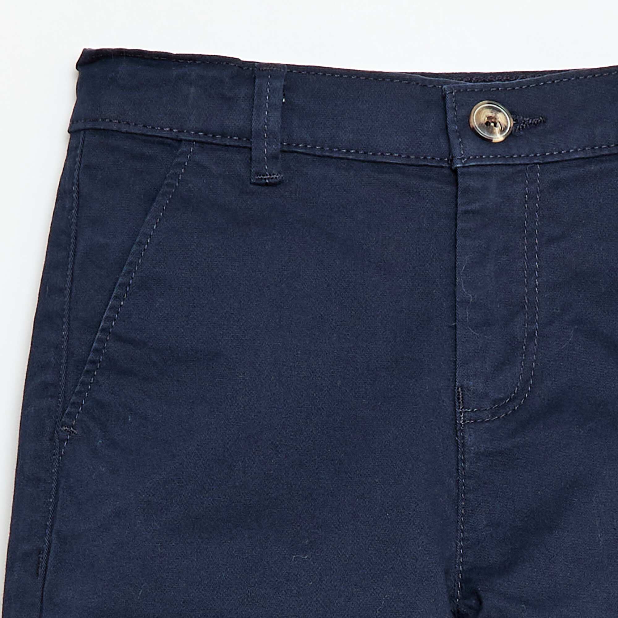 Twill Chino Bermuda Shorts BLUE - Image 3