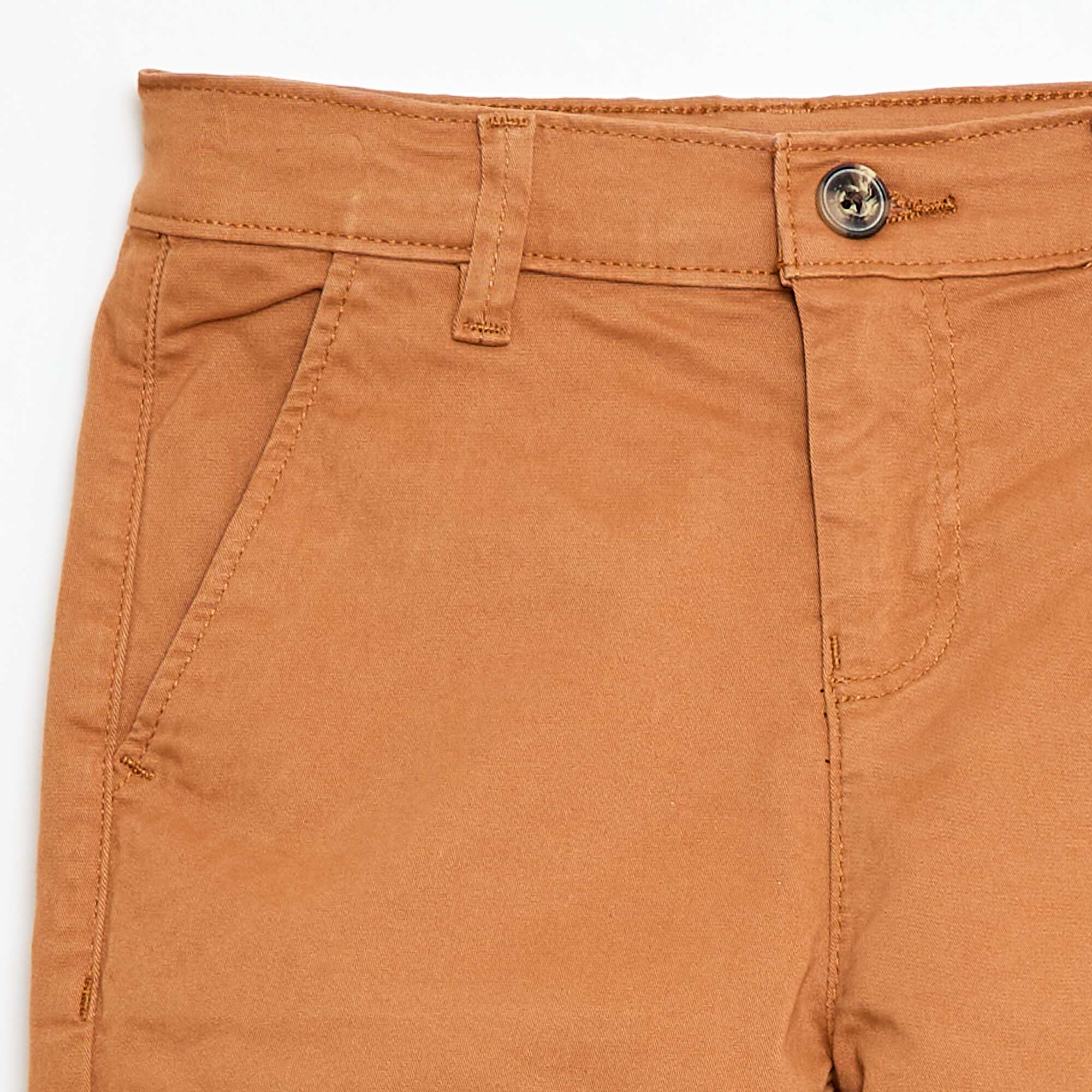 Twill Chino Bermuda Shorts BROWN - Image 3