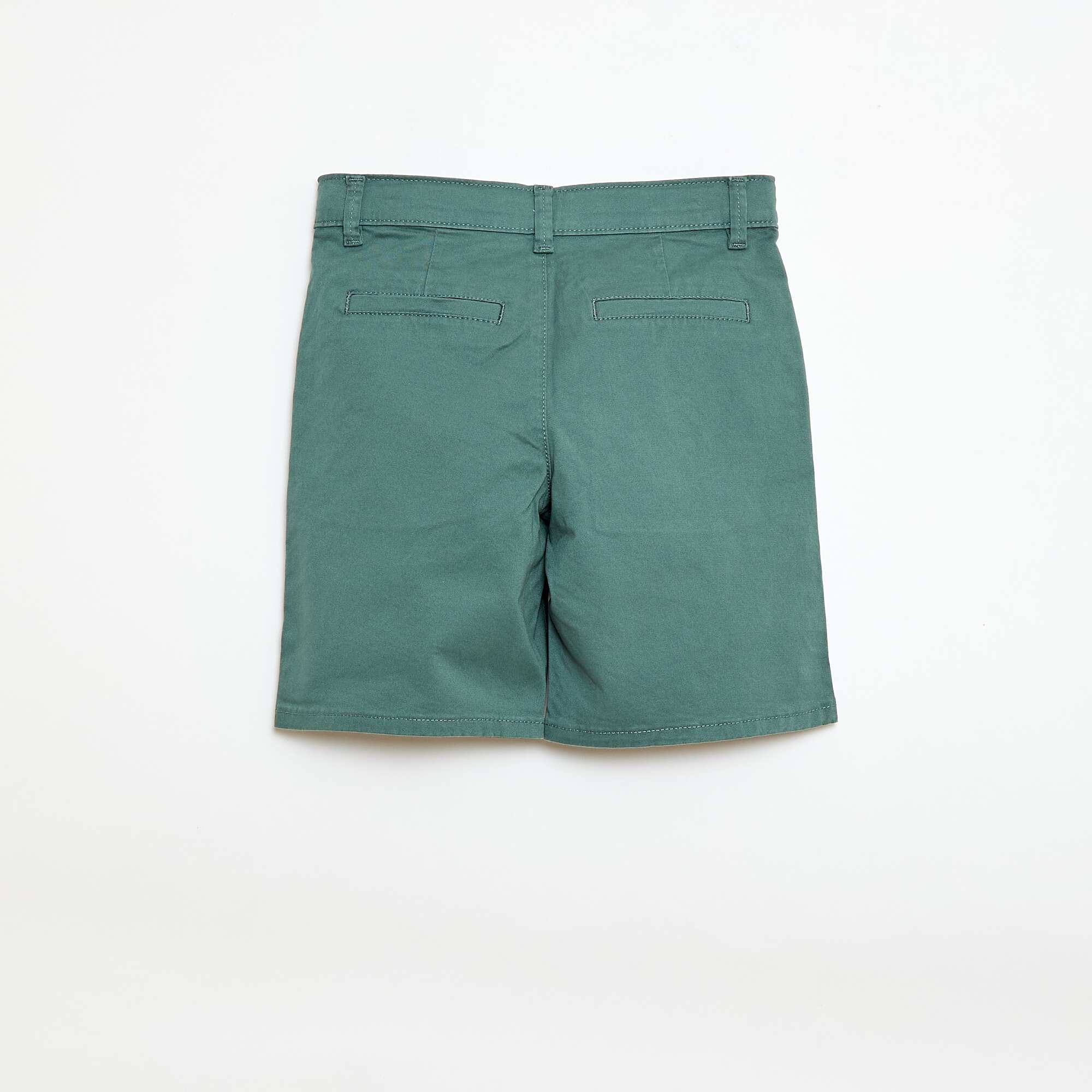 Twill Chino Bermuda Shorts GREEN - Image 2