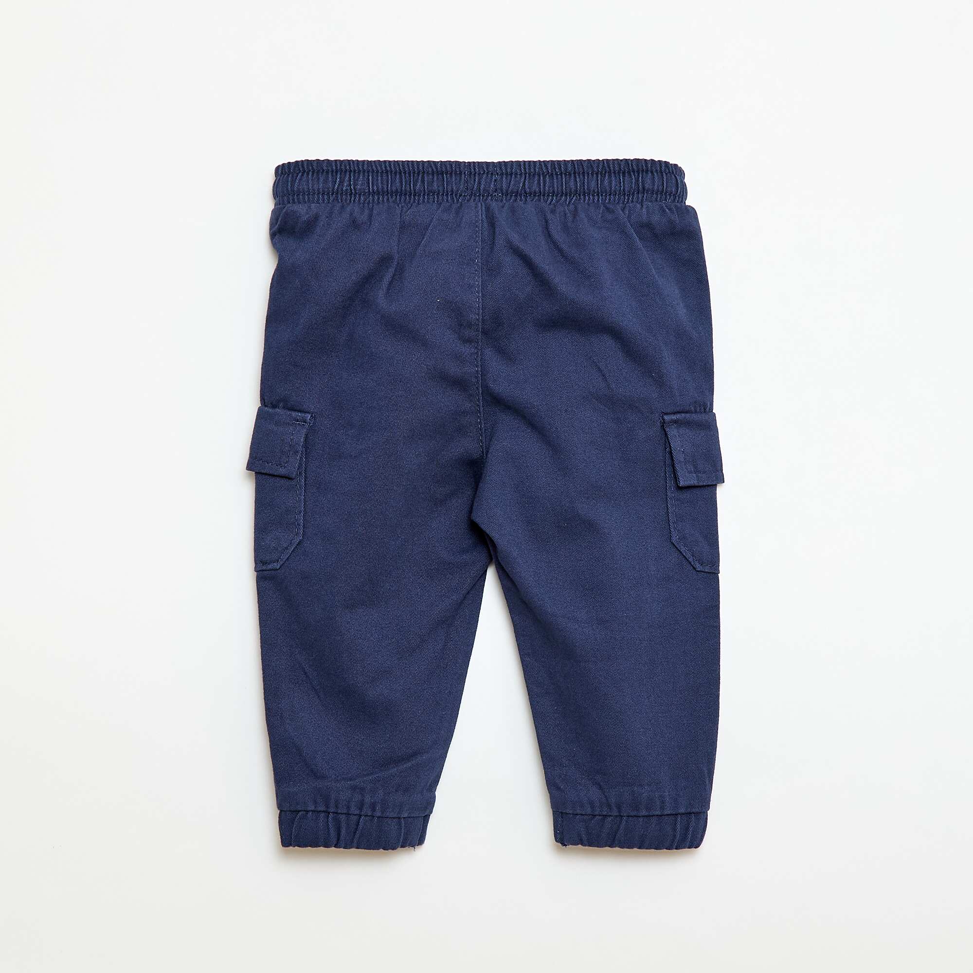 Twill joggers with flap pockets BLUE - Image 2