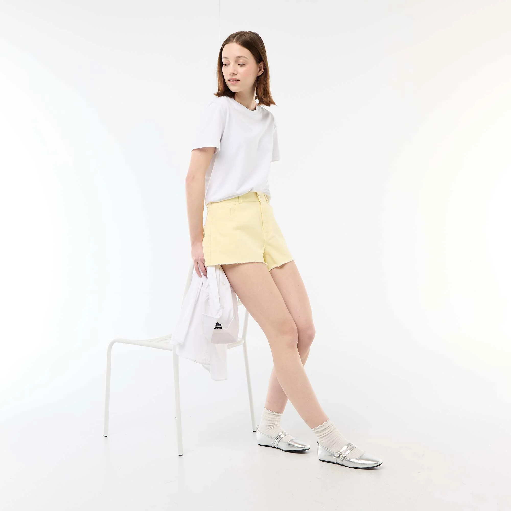 Twill Mini Shorts YELLOW