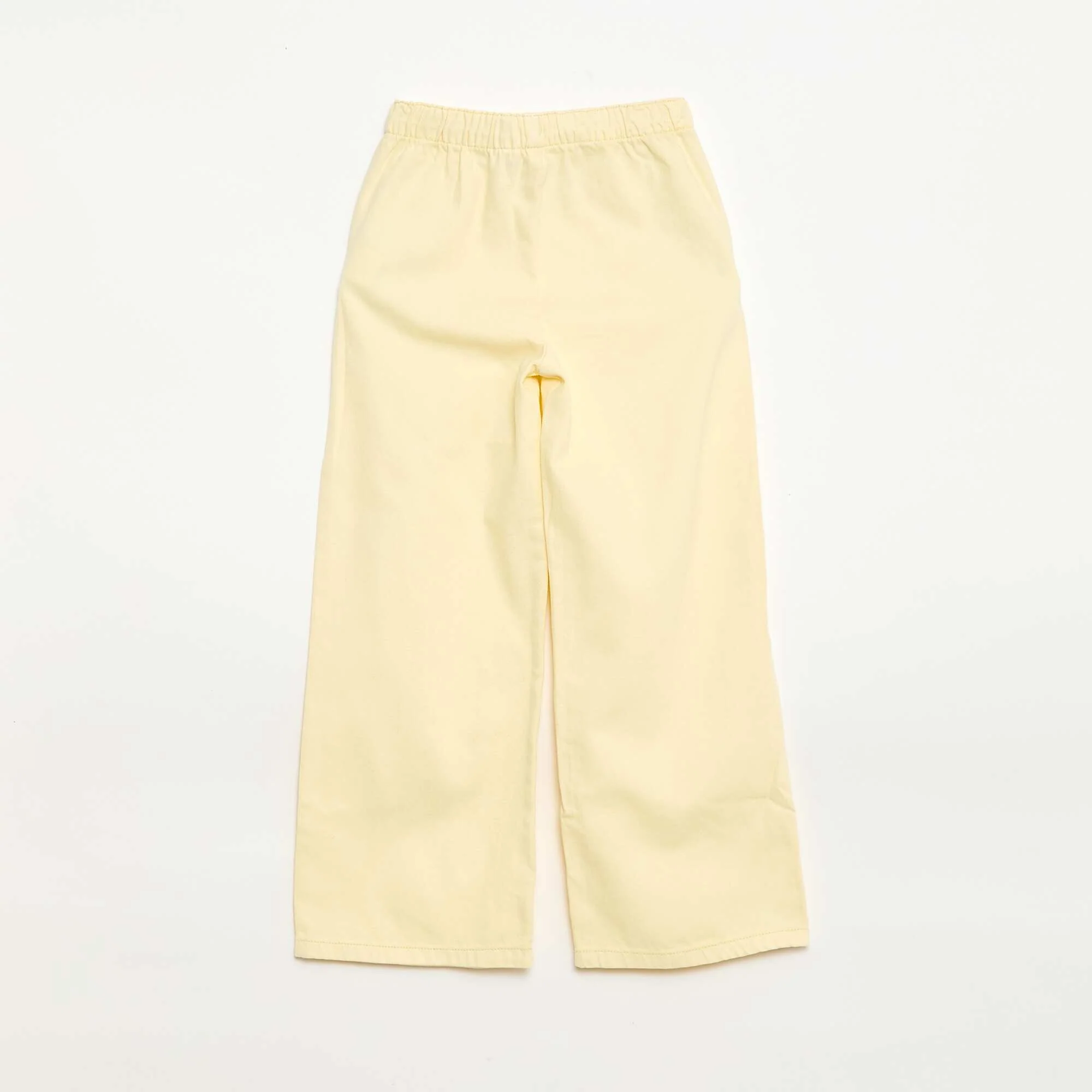 Twill Trousers with Drawstring Waist YELLOW - Image 3