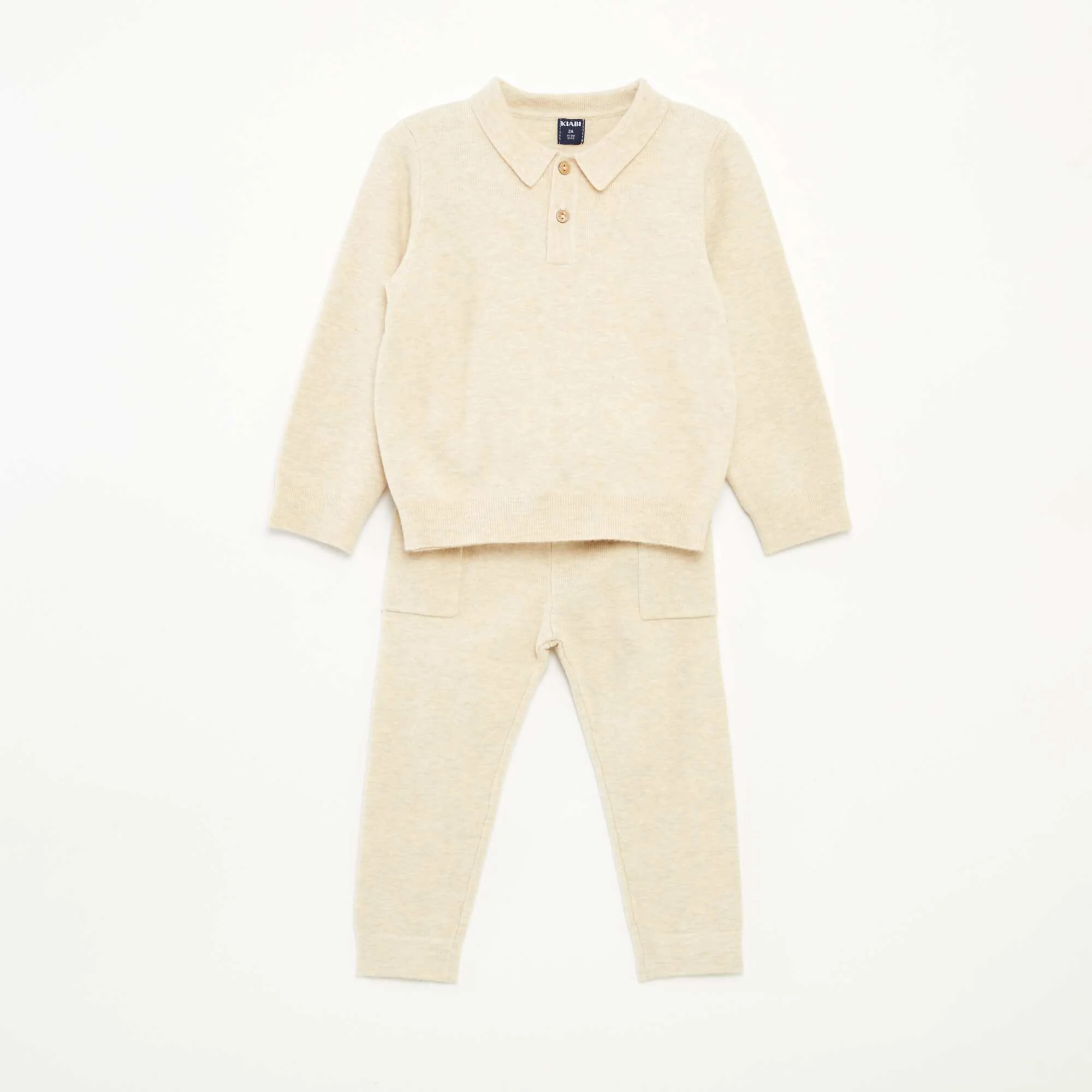 Two-Piece Knit Set BEIGE