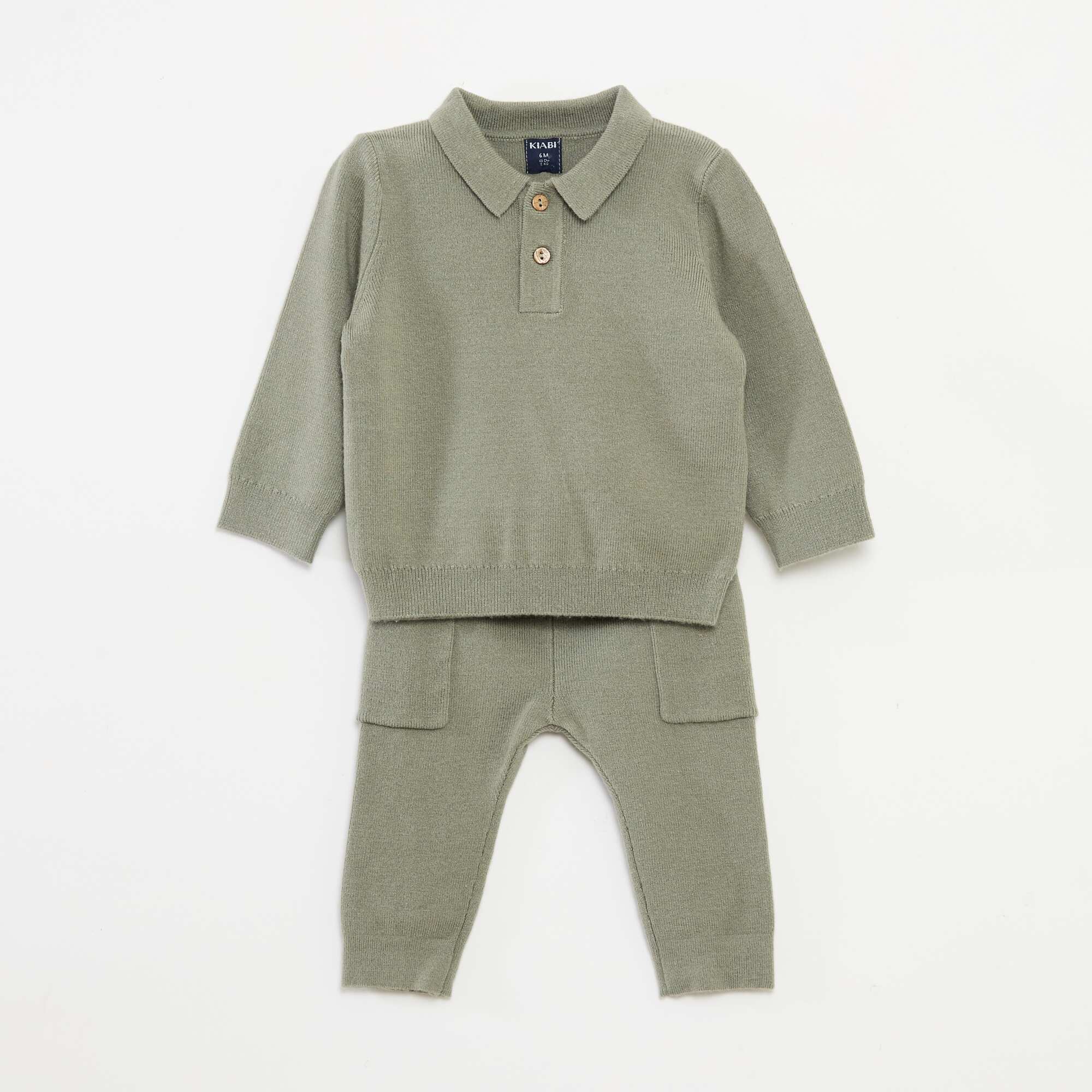Two-Piece Knit Set GREEN