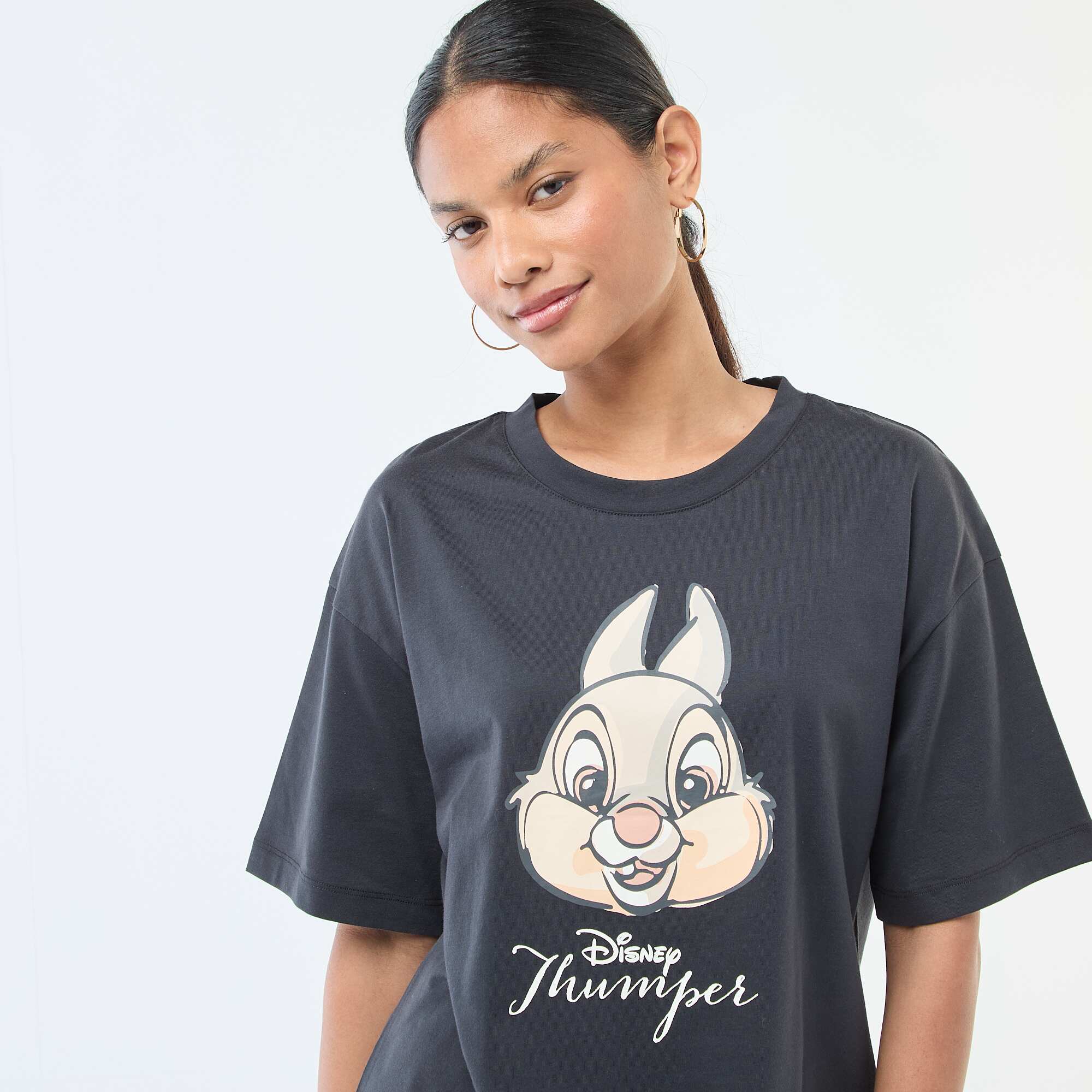 Two-piece 'Thumper' print pajamas BLACK - Image 2