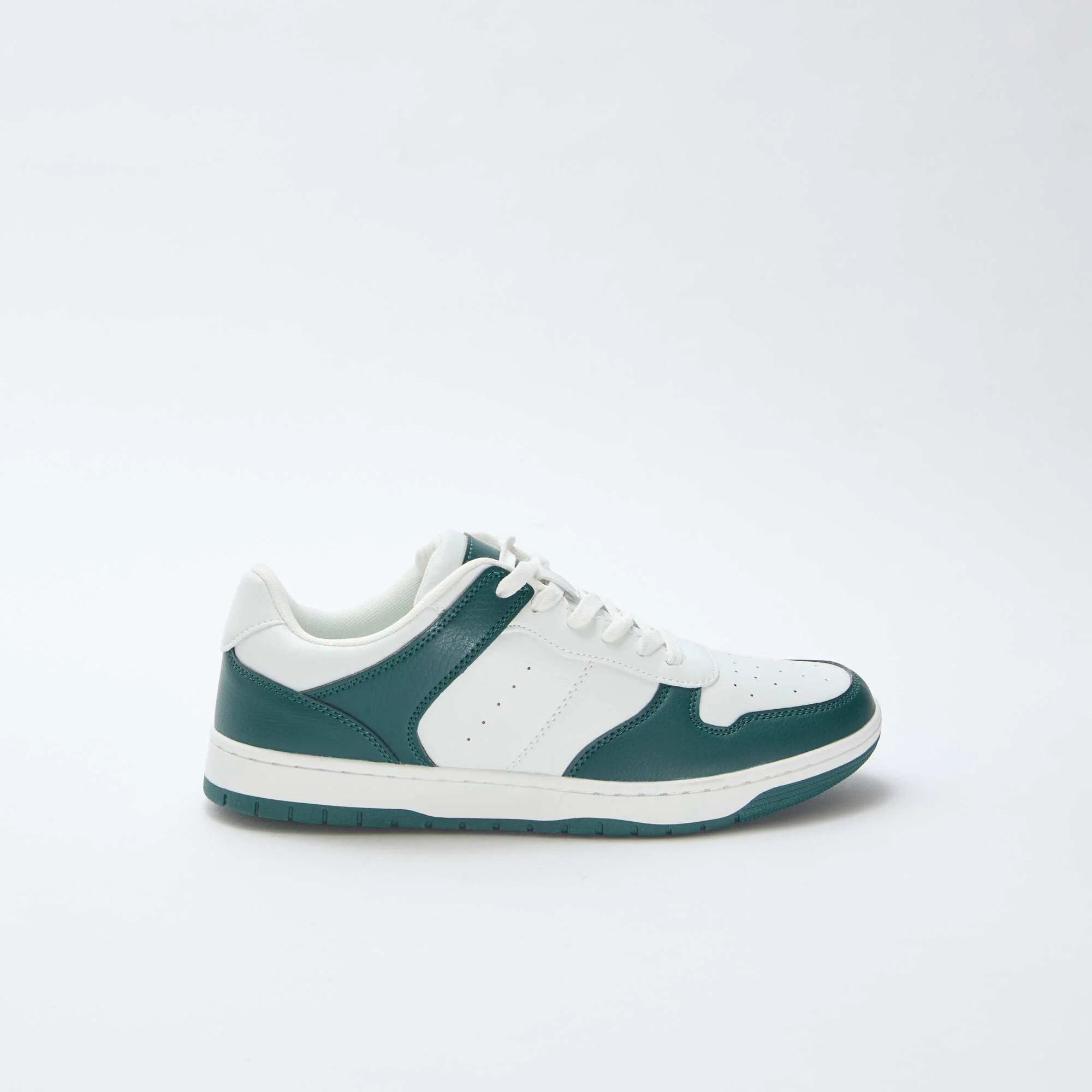 Two-Tone Low-Top Sneakers GREEN - Image 2