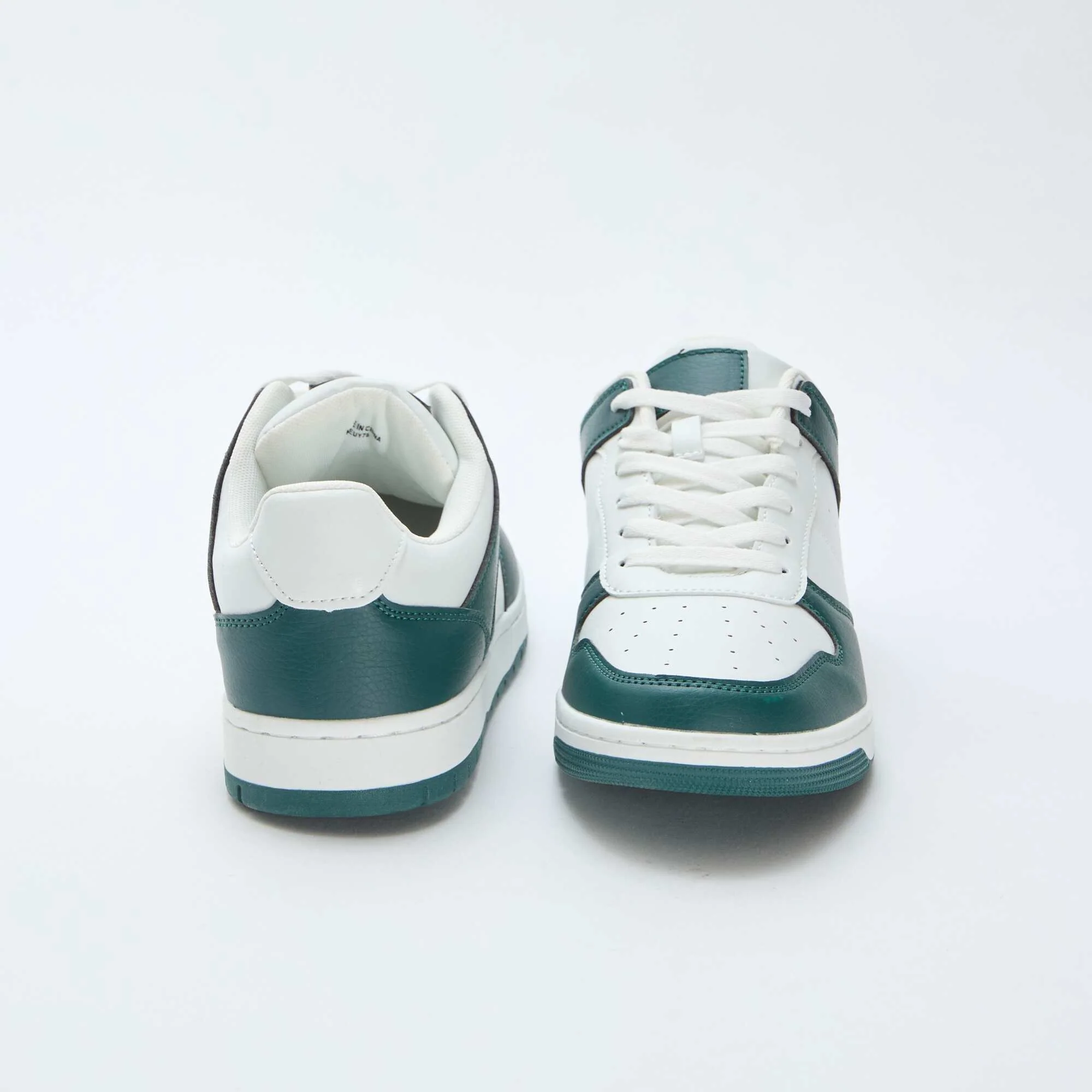 Two-Tone Low-Top Sneakers GREEN - Image 3