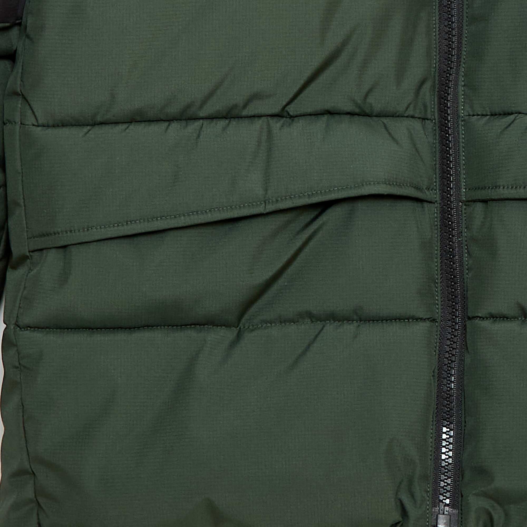 Two-Tone Padded Puffer Jacket KHAKI - Image 4