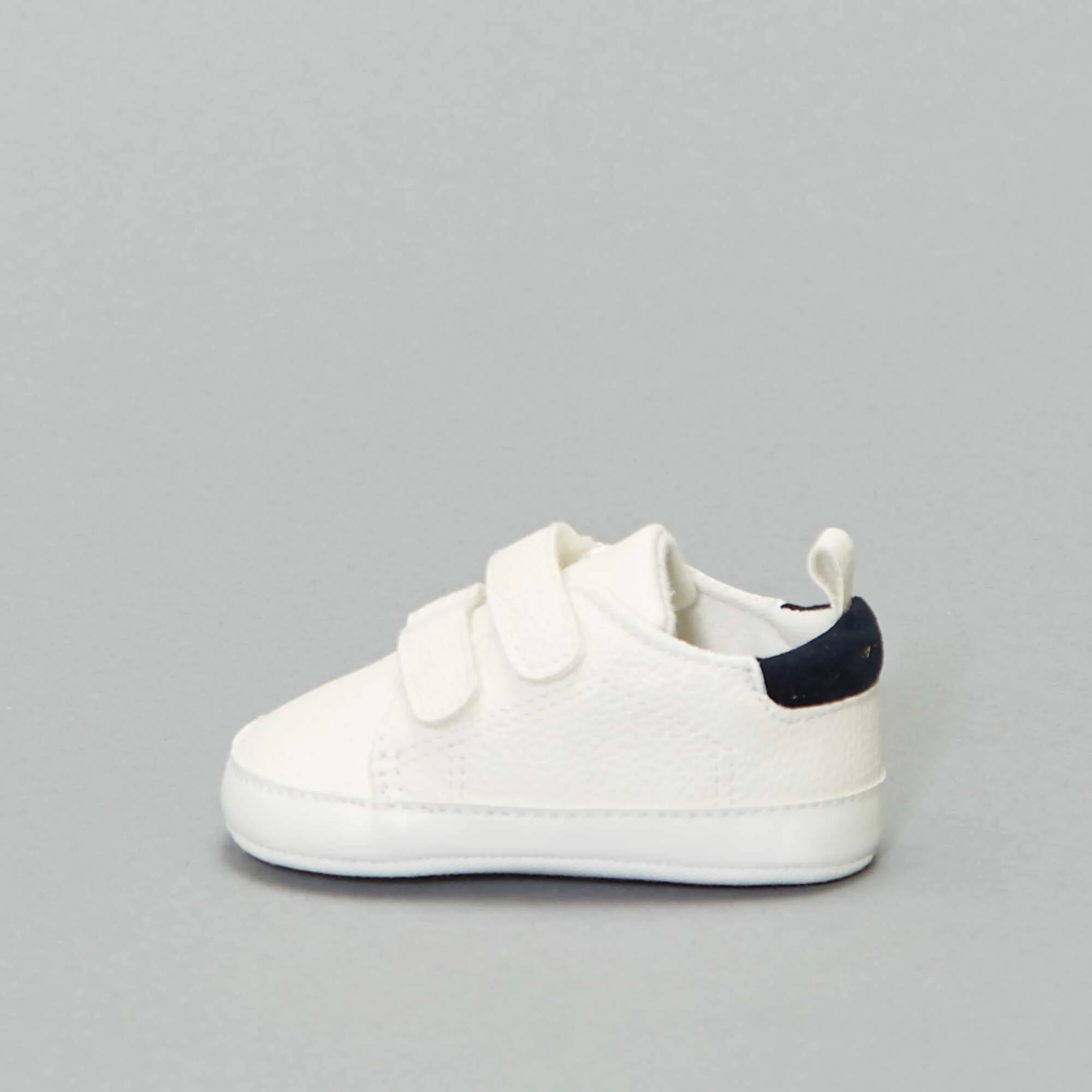 Two-tone trainers with hook and loop fastening White - Image 3