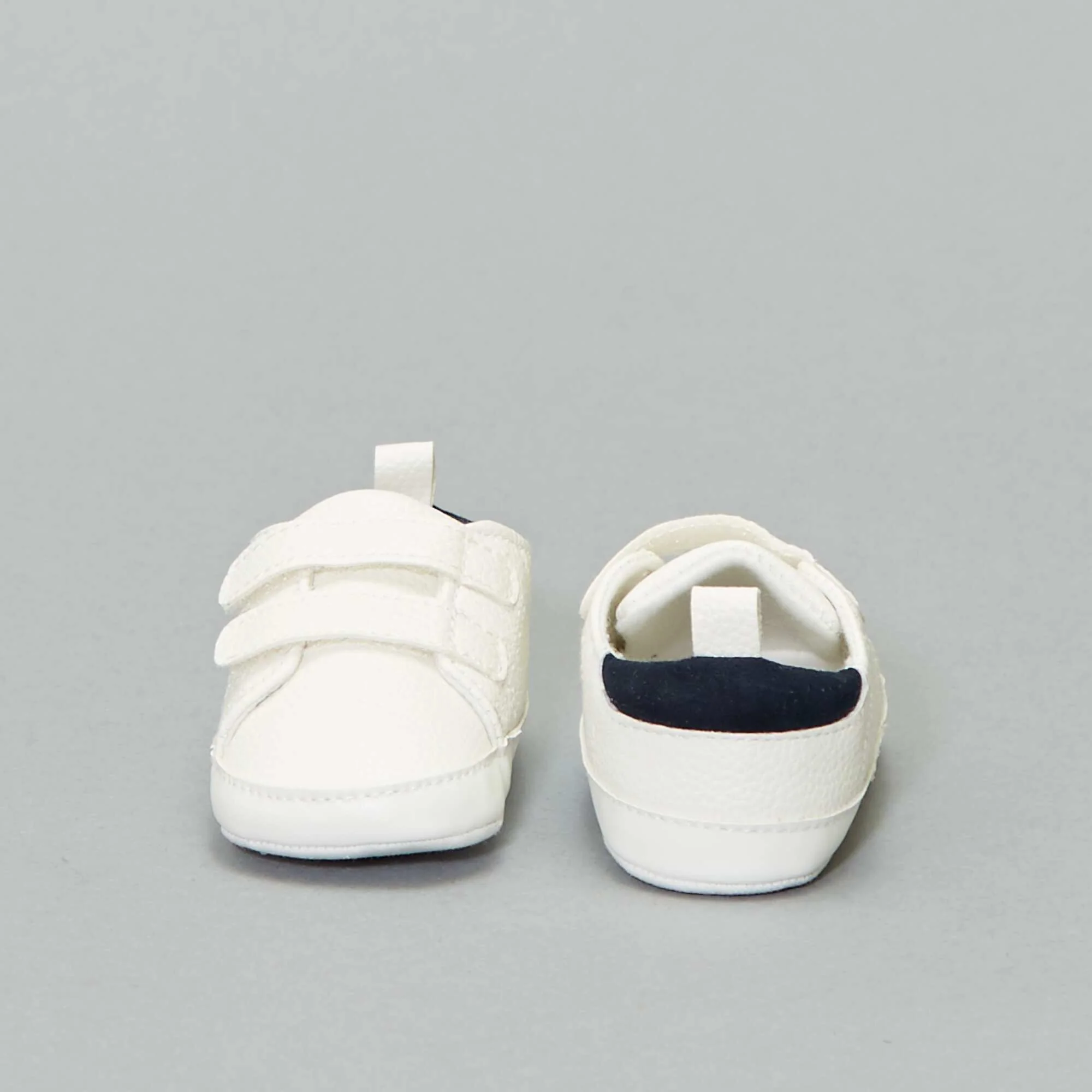 Two-tone trainers with hook and loop fastening White - Image 4