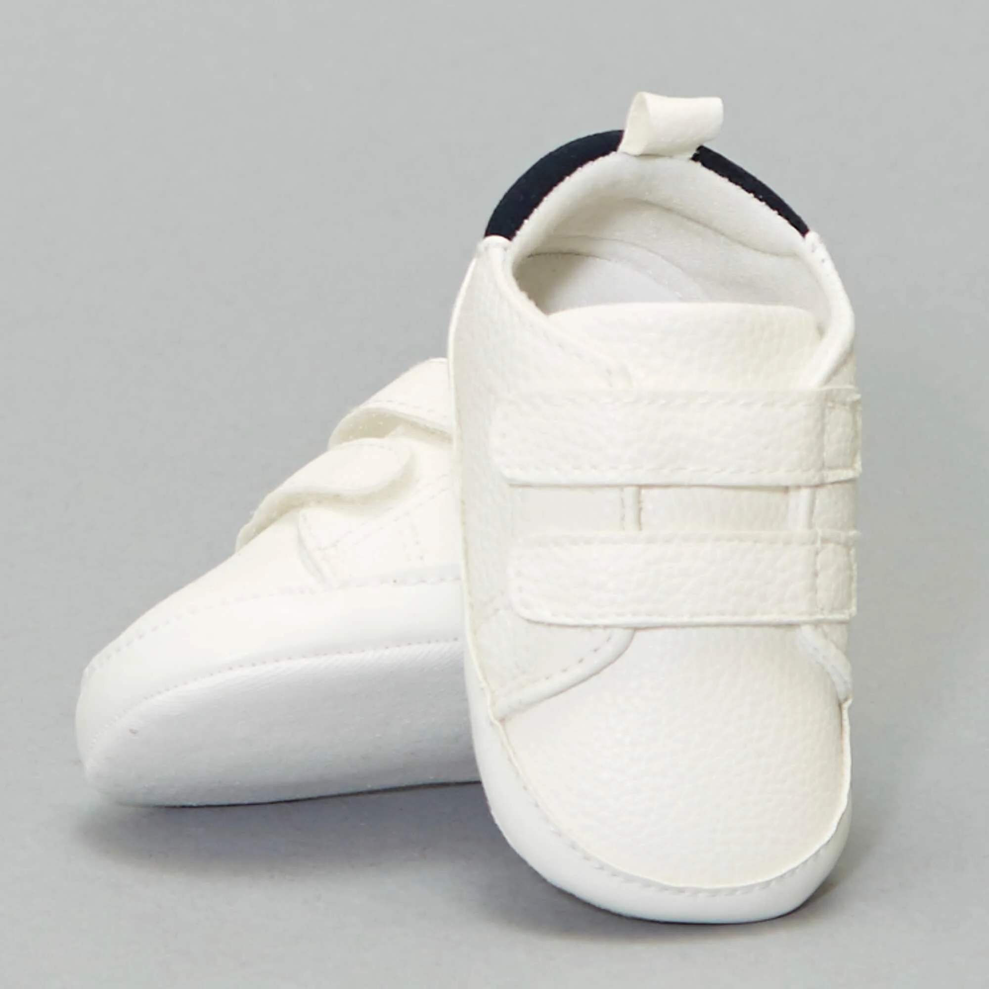 Two-tone trainers with hook and loop fastening White - Image 5