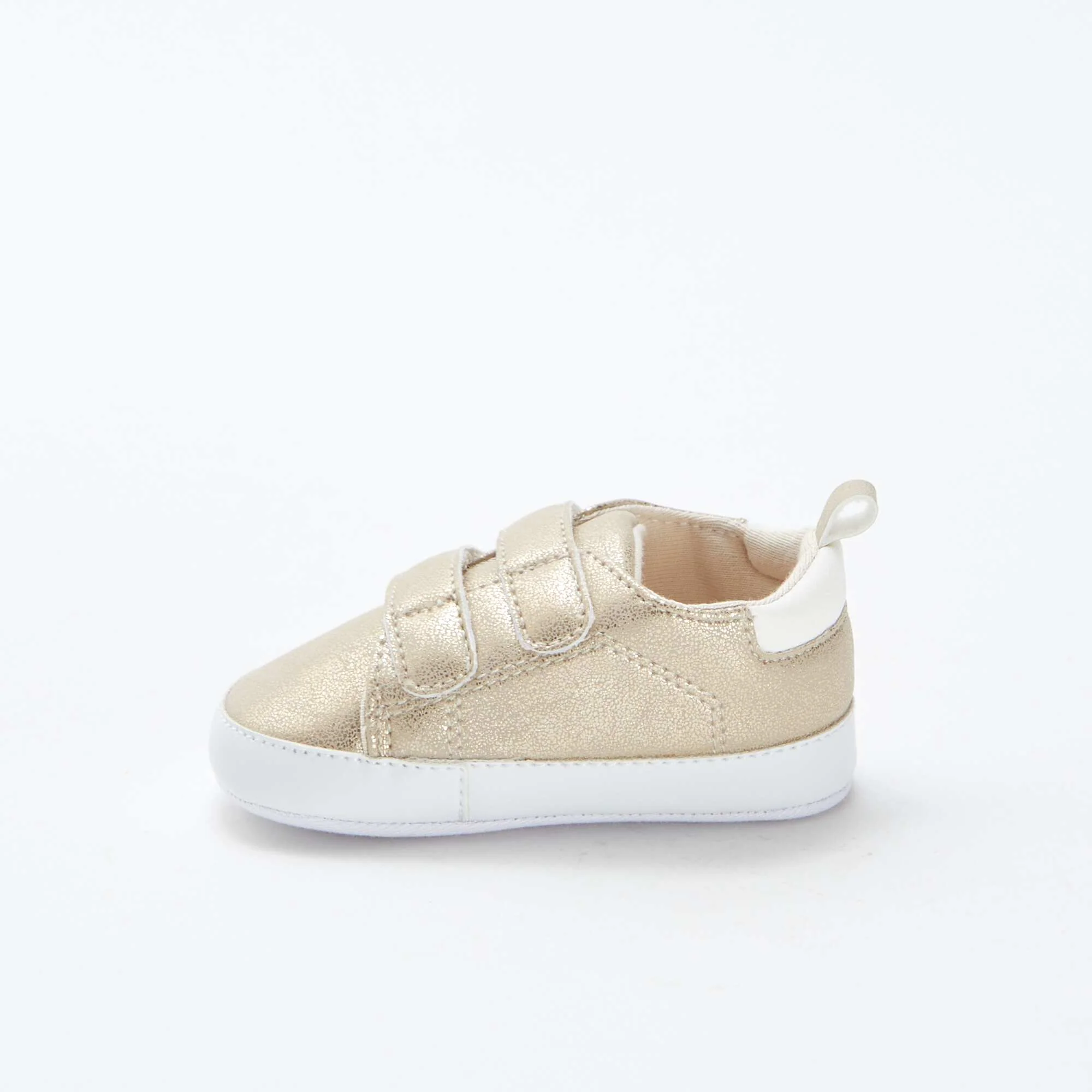 Two-tone trainers with hook and loop fastening YELLOW - Image 4