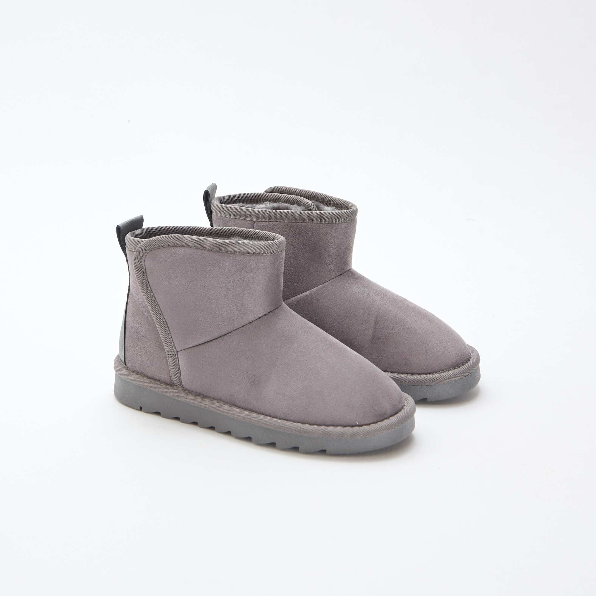 Ubuck Suede-Style Boots GREY