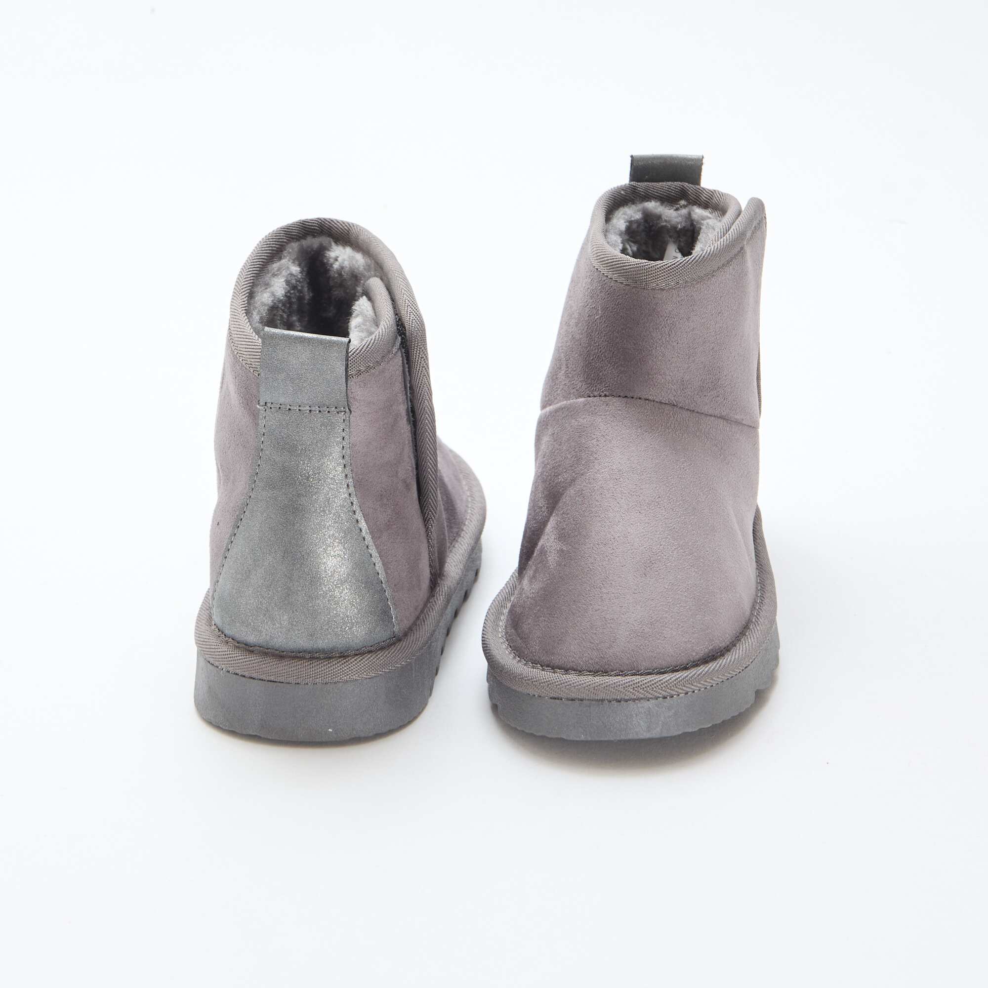 Ubuck Suede-Style Boots GREY - Image 3