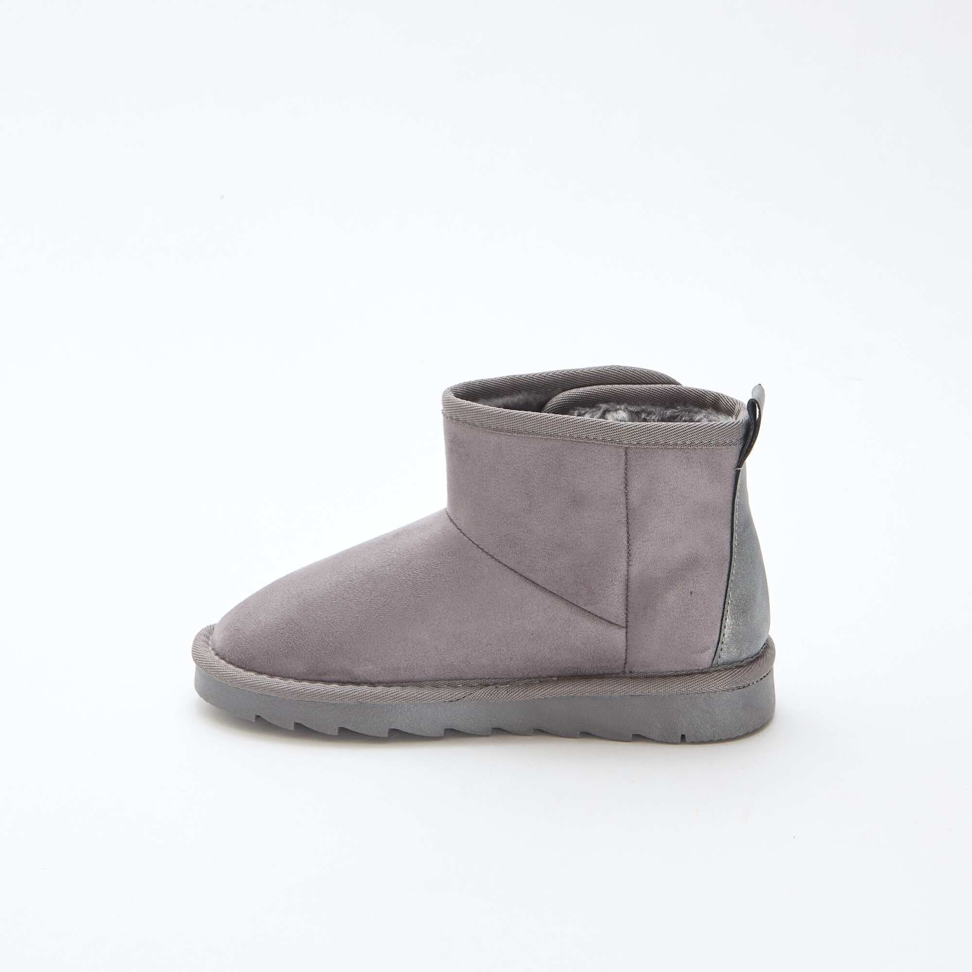 Ubuck Suede-Style Boots GREY - Image 4