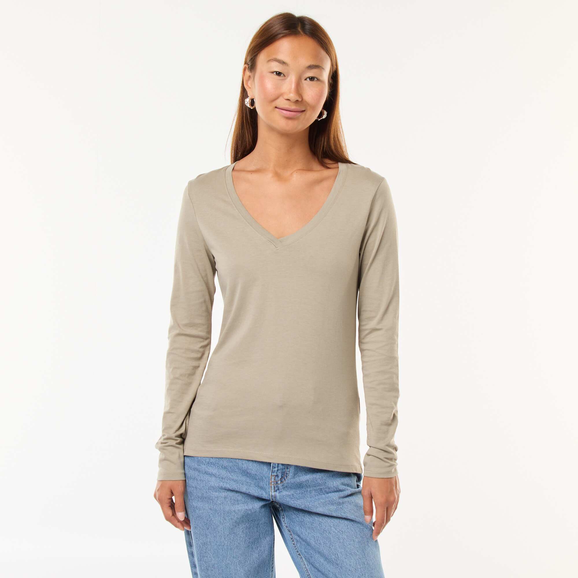 V-neck T-shirt GREEN