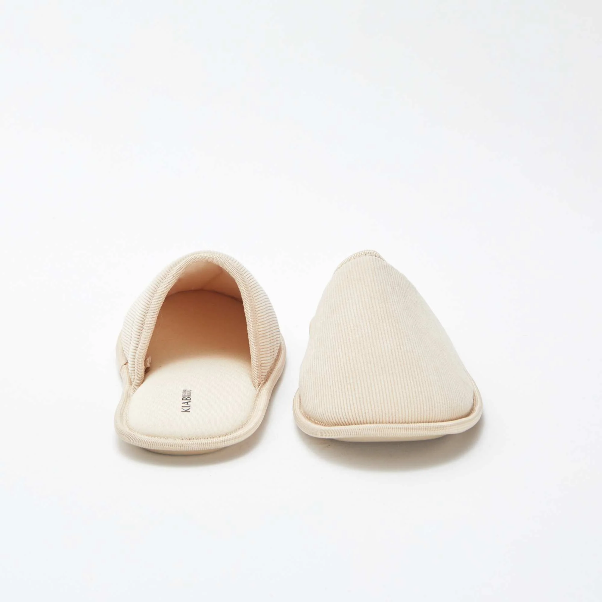 Velour mule slippers BEIGE - Image 3