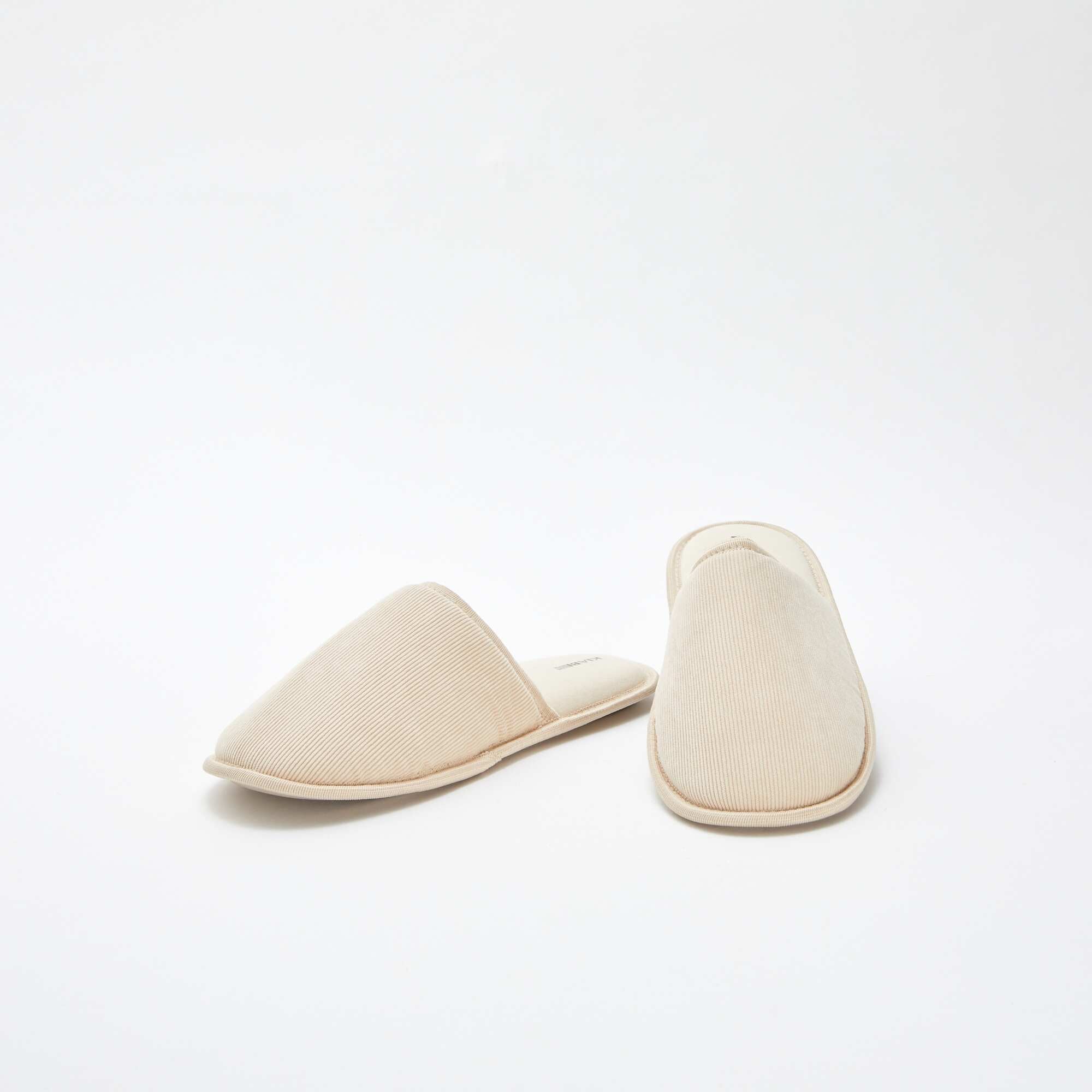 Velour mule slippers BEIGE - Image 5