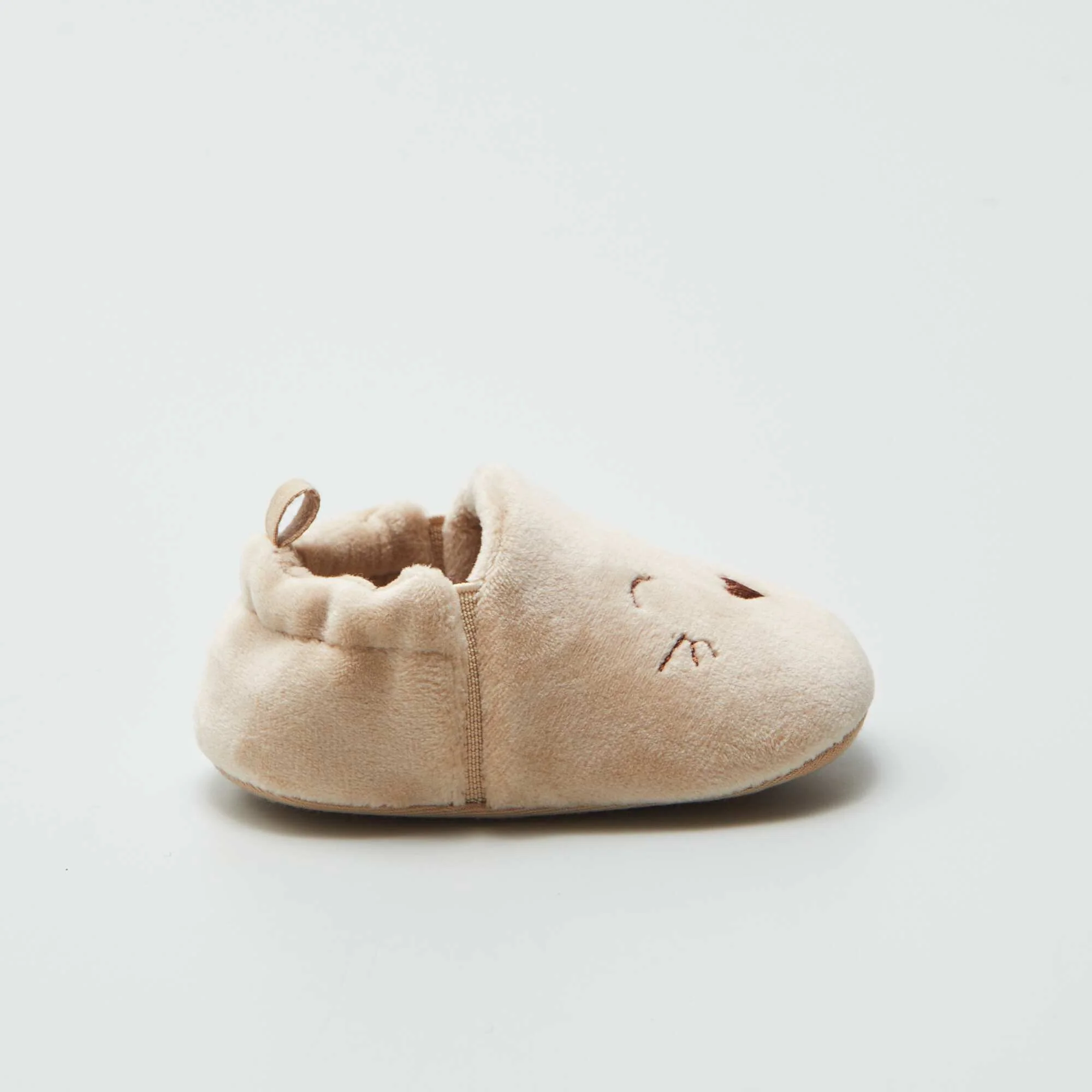 Velour slippers beige - Image 2
