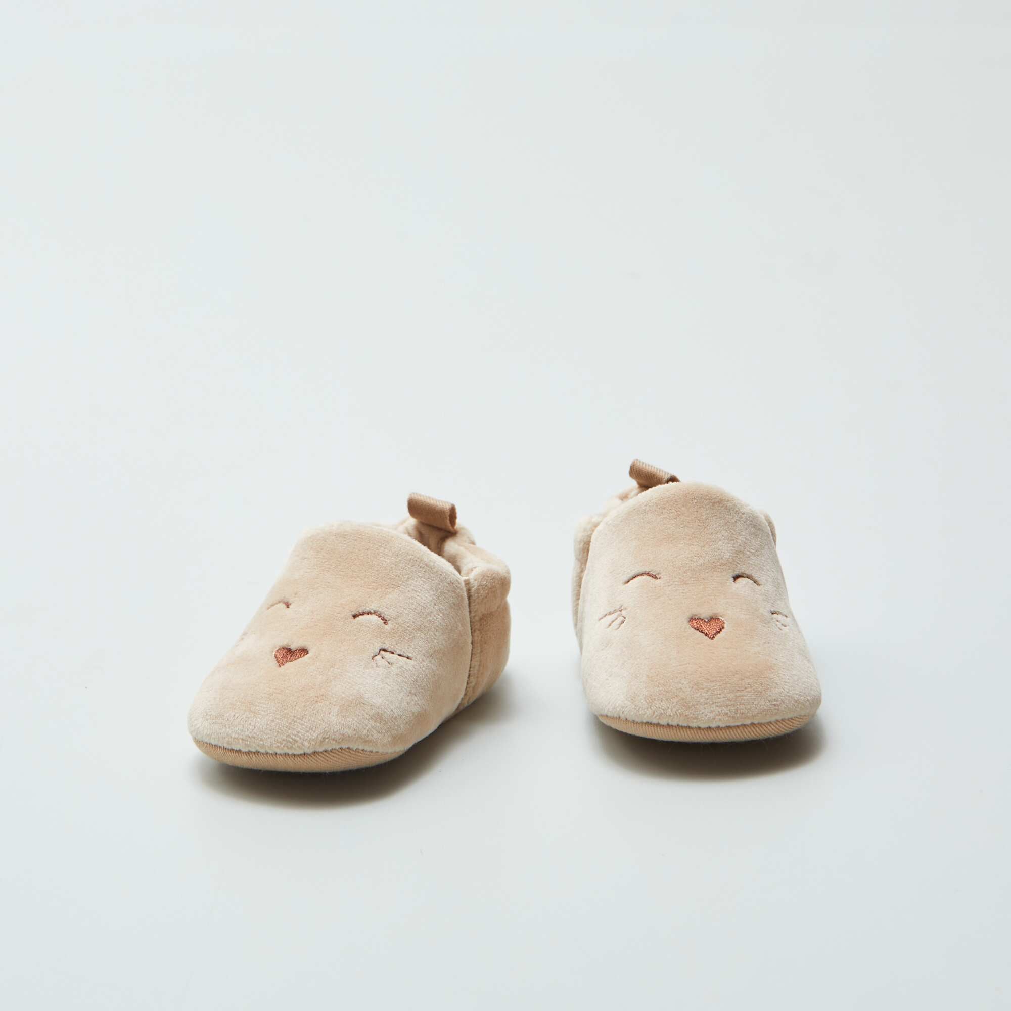 Velour slippers beige - Image 5